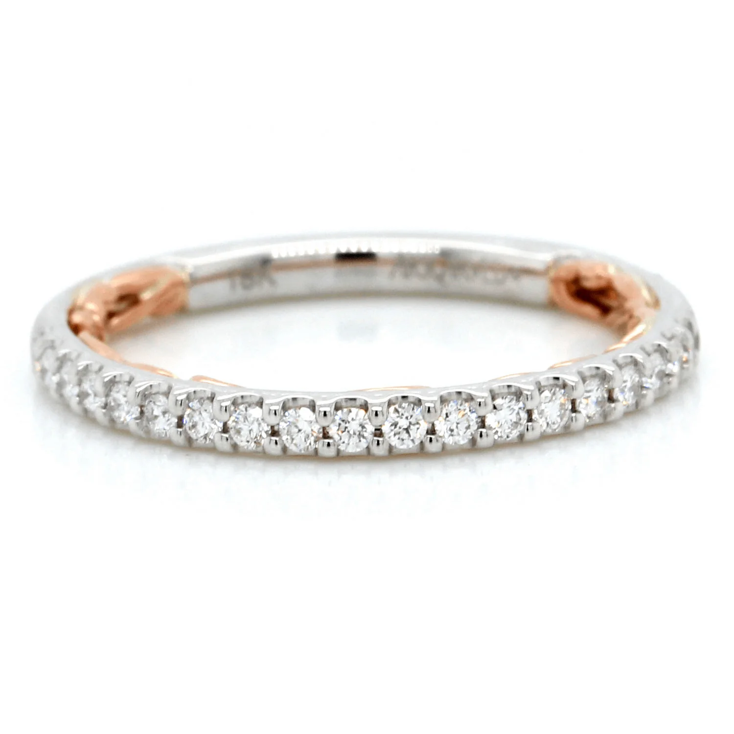 18K White Gold Shared Prong Diamond Band