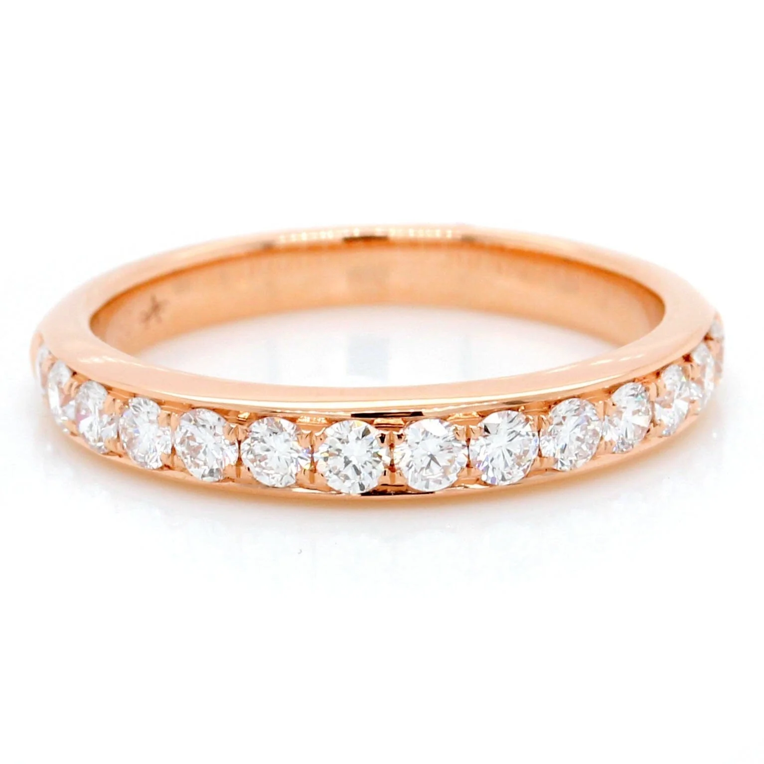 18K Rose Gold Halfway Diamond Band
