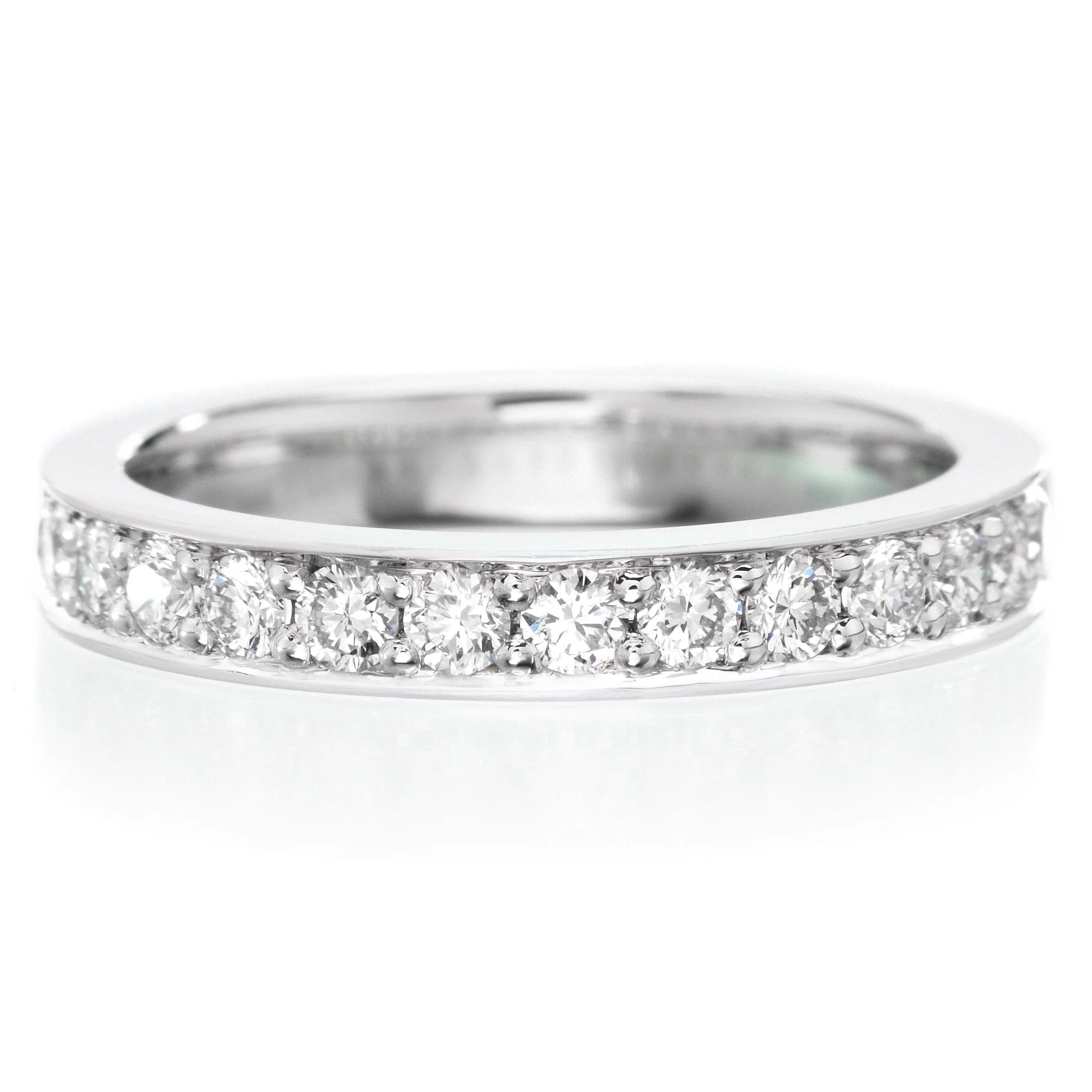 Platinum Bead Set Halfway Diamond Band