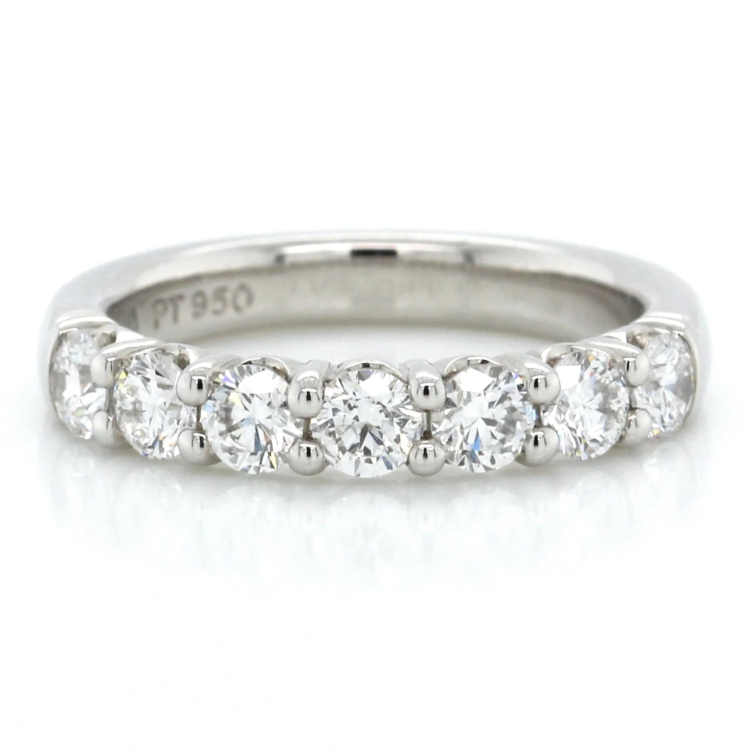 Platinum 7 Stone Diamond Band
