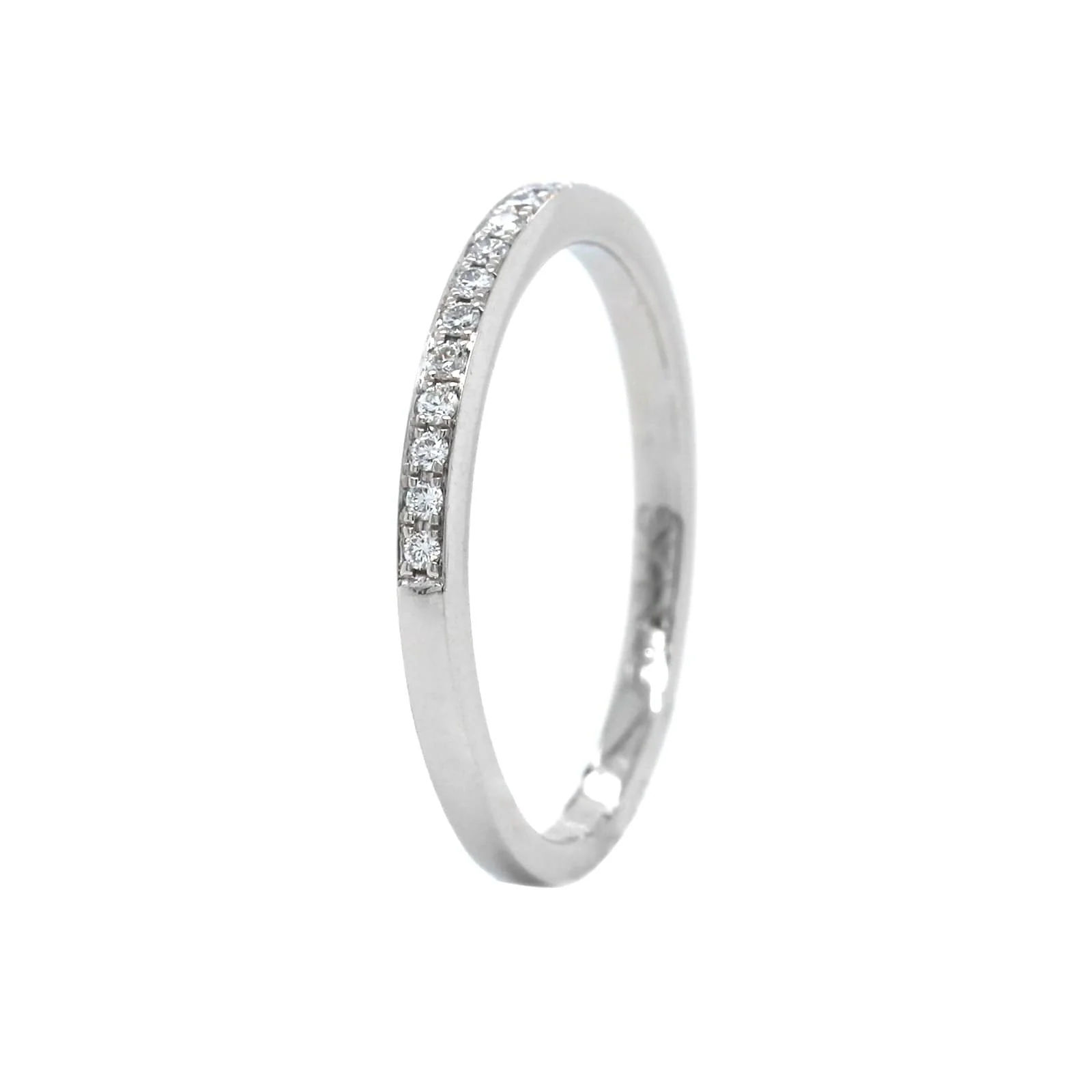 Platinum Bead Set Milgrain Diamond Band - Image 2