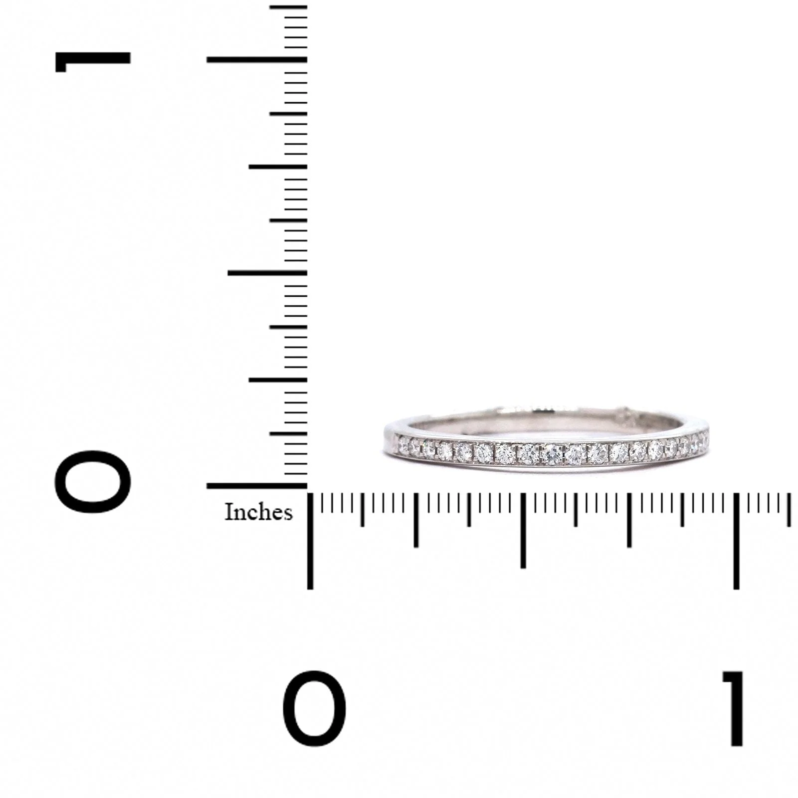 Platinum Bead Set Milgrain Diamond Band - Image 3