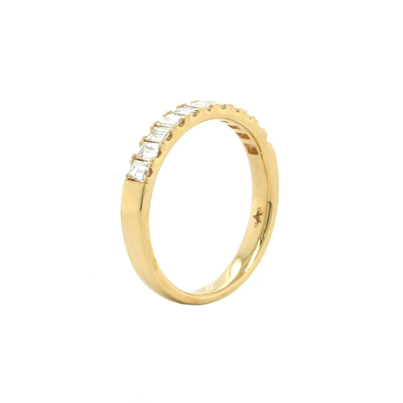 18K Yellow Gold Baguette Diamond Band - Image 2