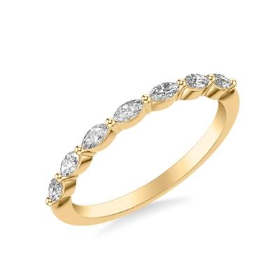 18K Yellow Gold Marquise Diamond Band - Image 2