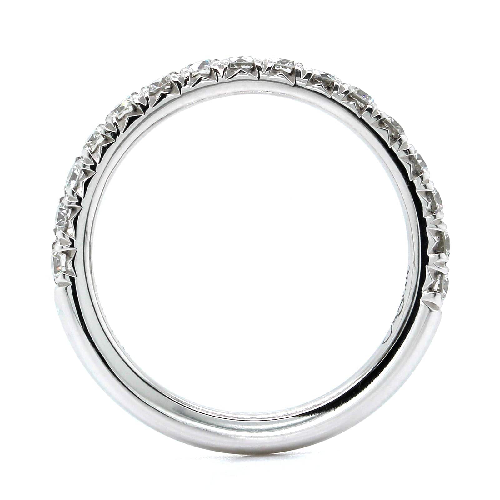 Platinum Prong Set Diamond Halfway Band - Image 3
