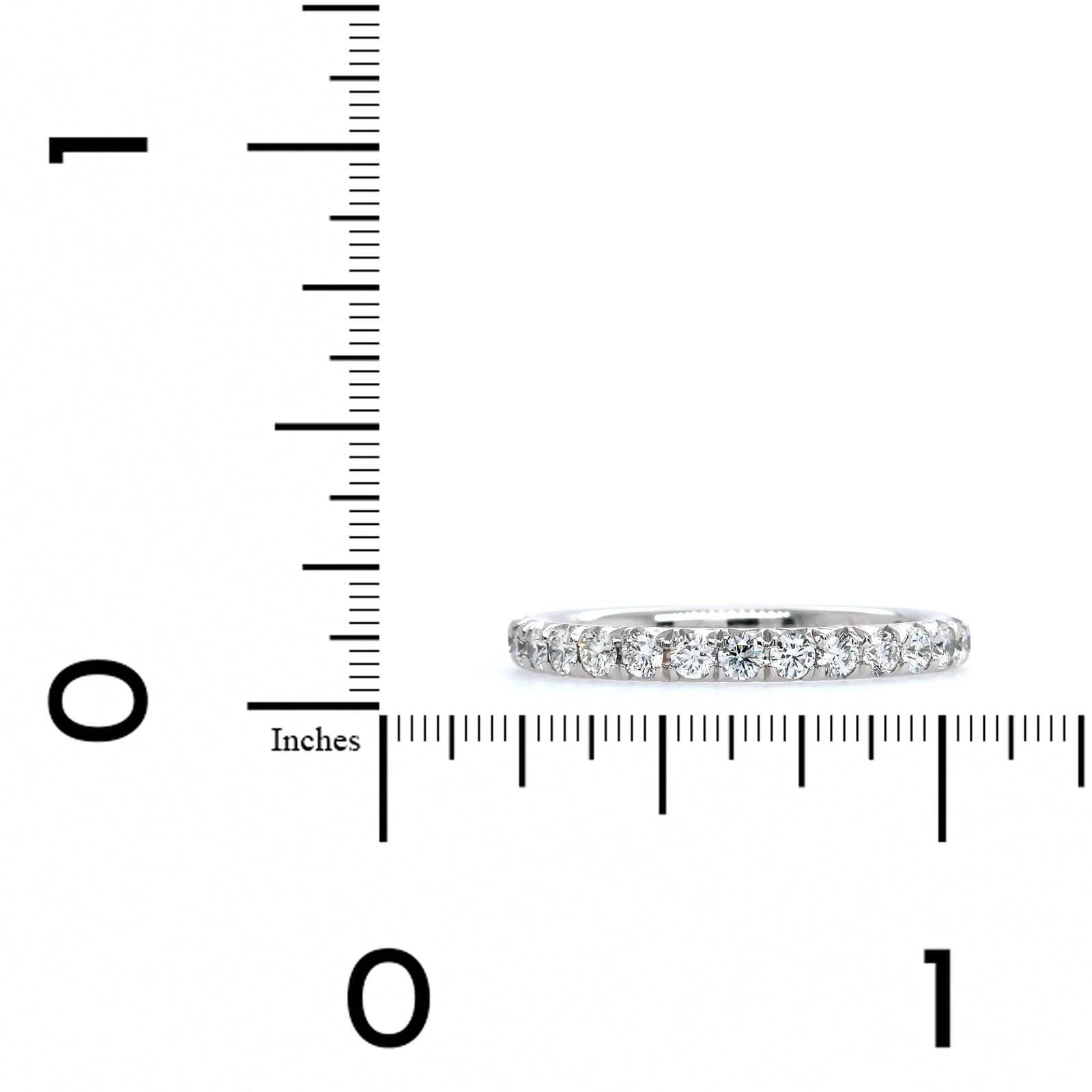 Platinum Prong Set Diamond Halfway Band - Image 4