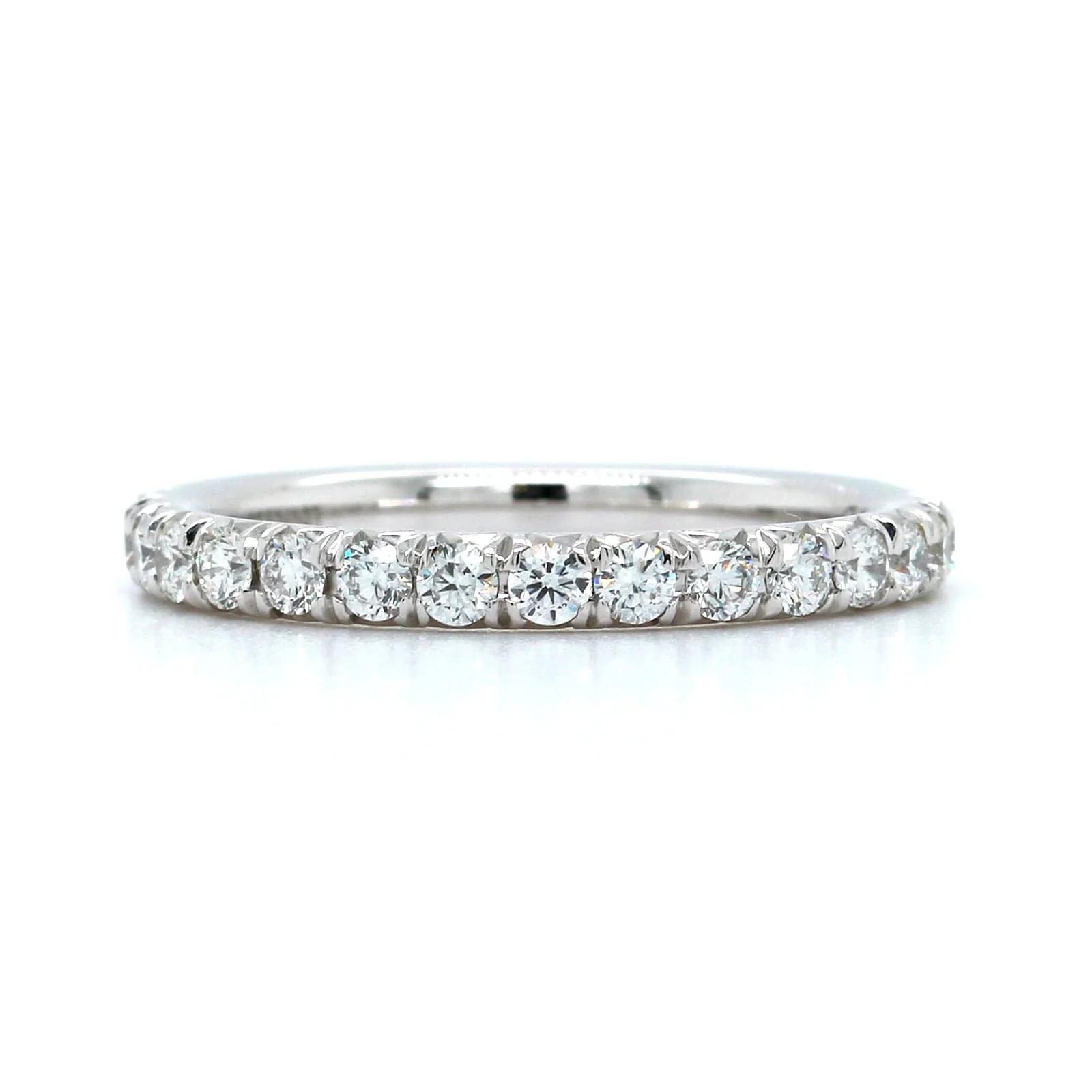 Platinum Prong Set Diamond Halfway Band - Image 5