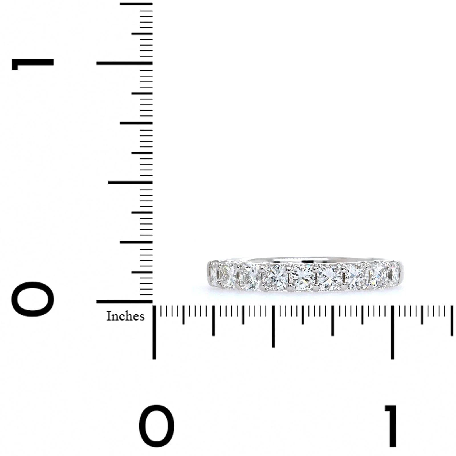 Platinum Radiant Cut Diamond Band - Image 4