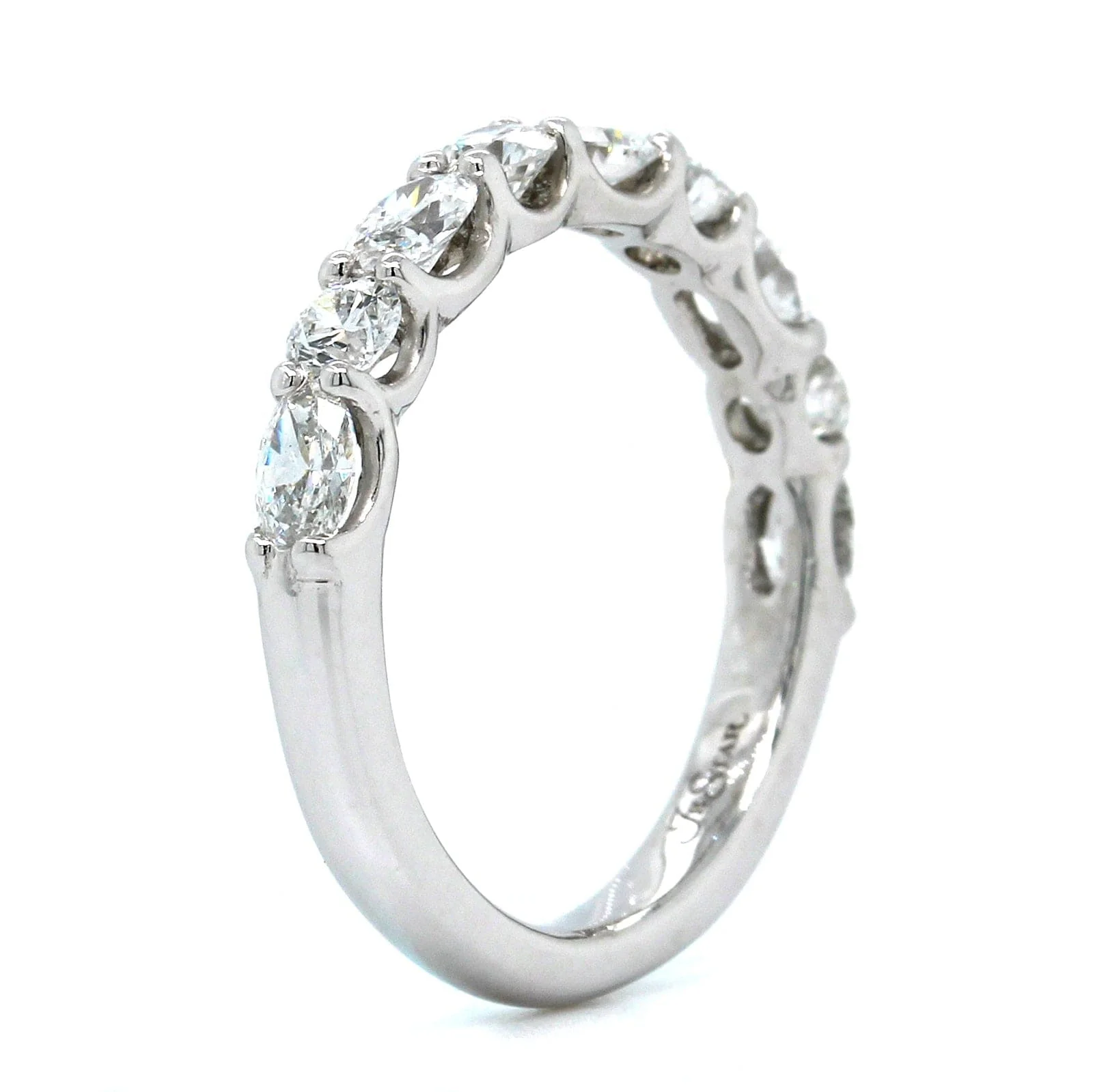 Platinum Oval and Round Diamond Band - Image 2