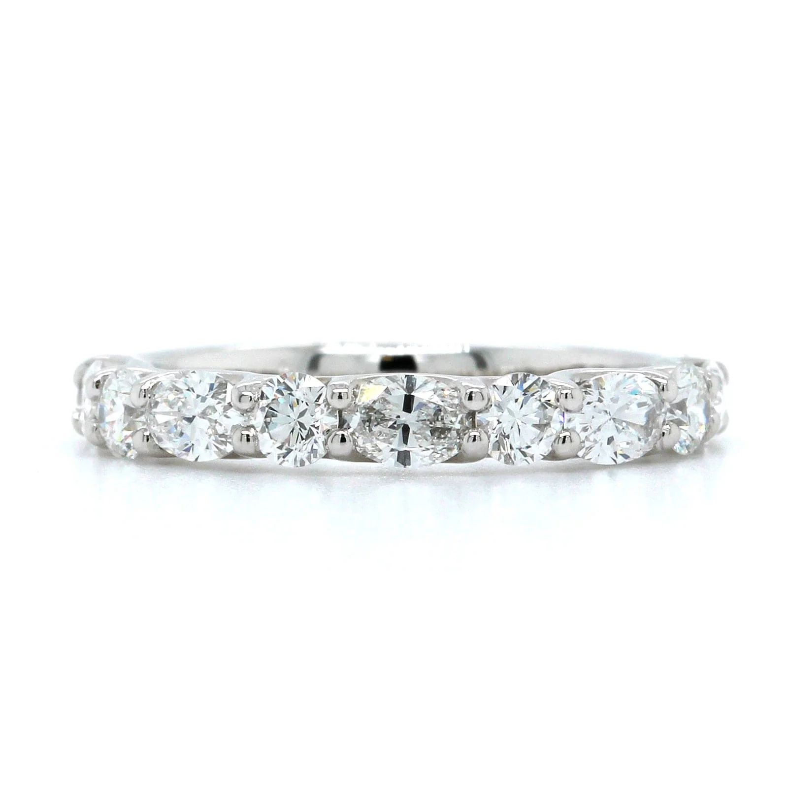 Platinum Oval and Round Diamond Band - Image 5