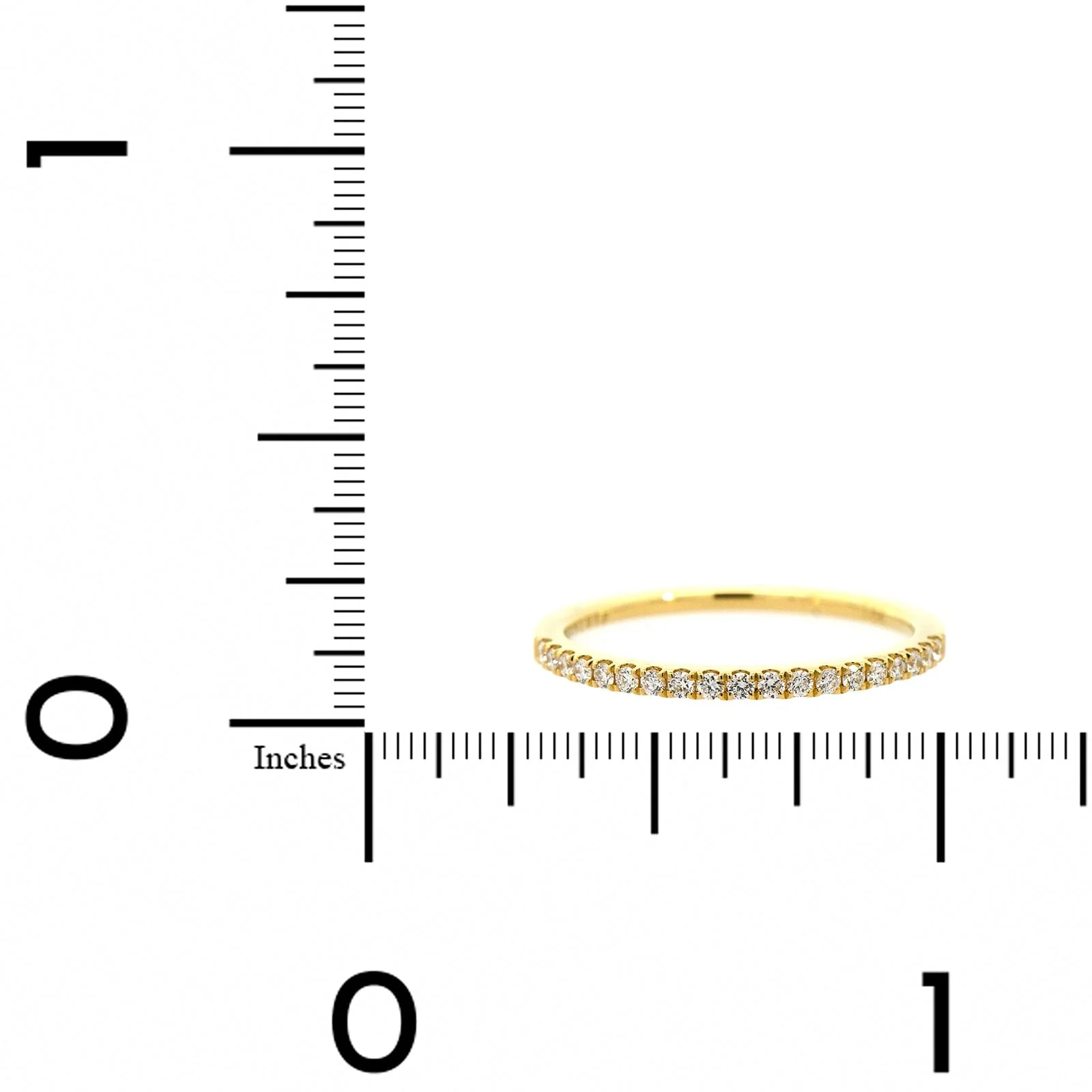 18K Yellow Gold Prong Set Round Diamond Wedding Ring - Image 4