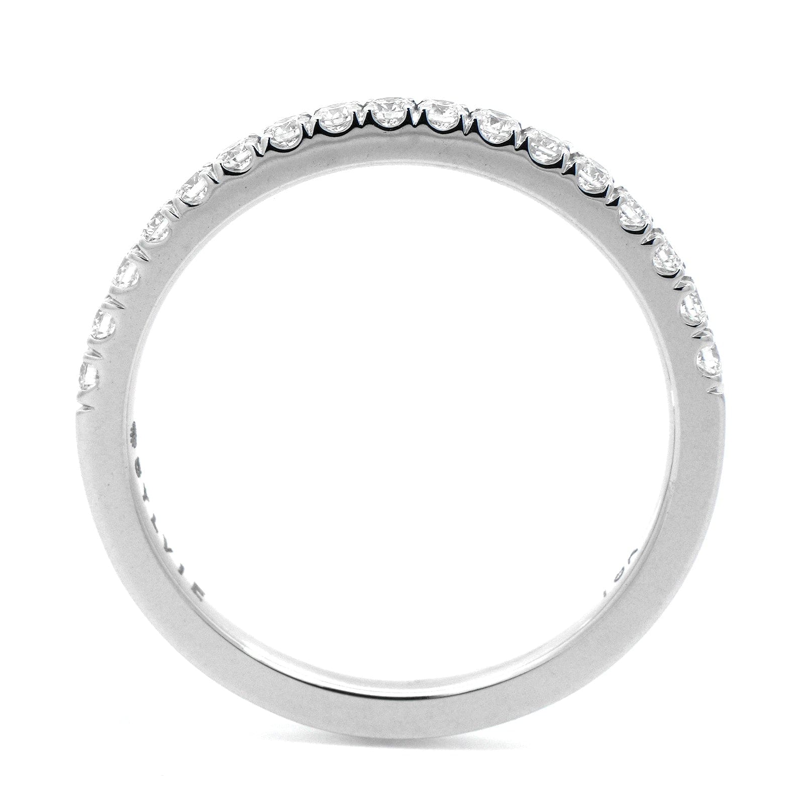 18K White Gold Prong Set Diamond Wedding Ring - Image 3