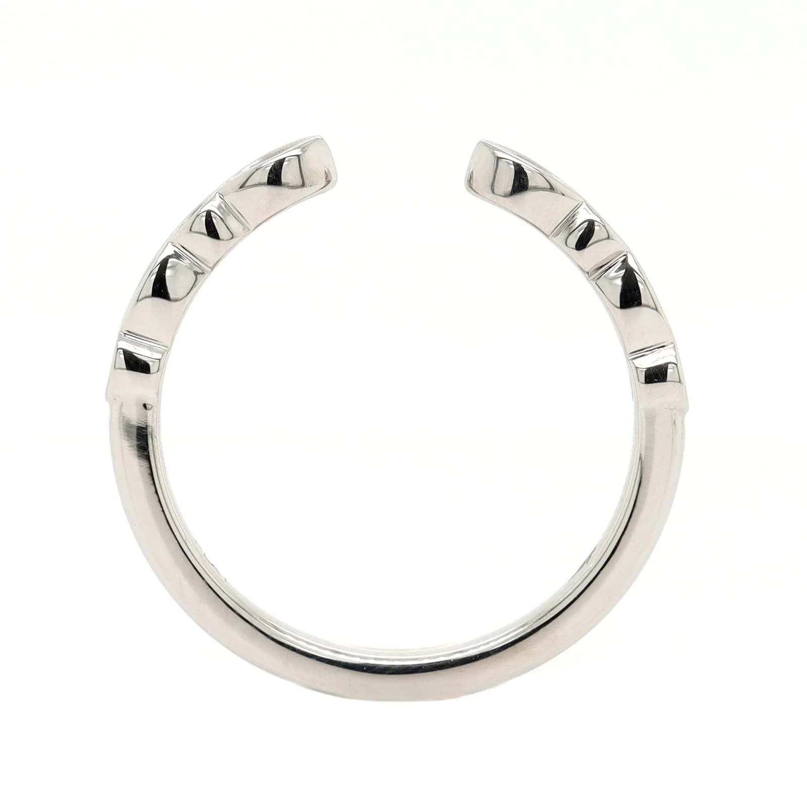 Platinum Open Bezel Set Round and Marquise Diamond Band - Image 3