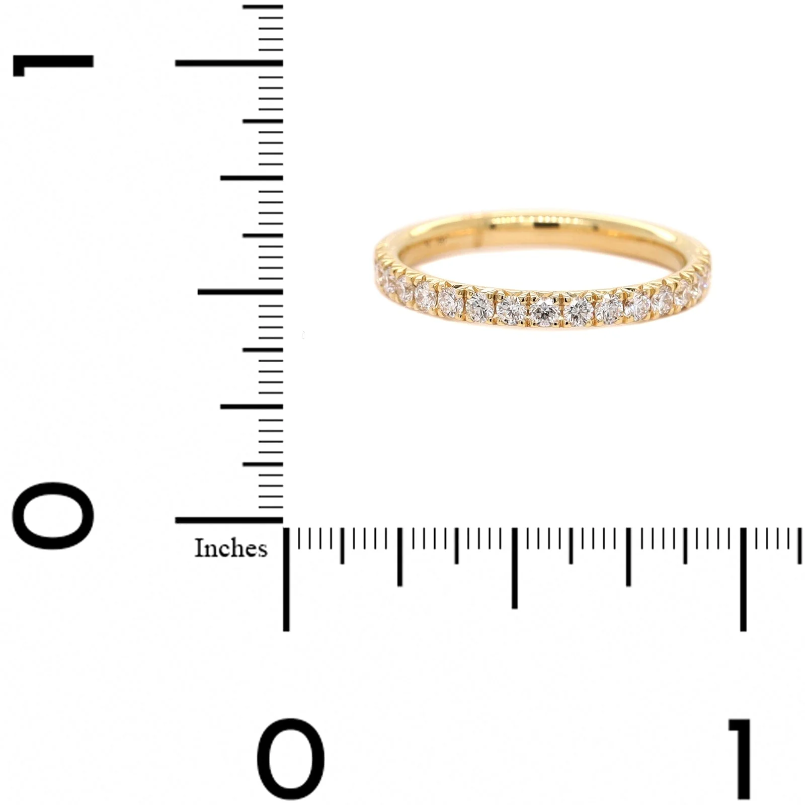 18K Yellow Gold Fishtail Diamond Band - Image 4