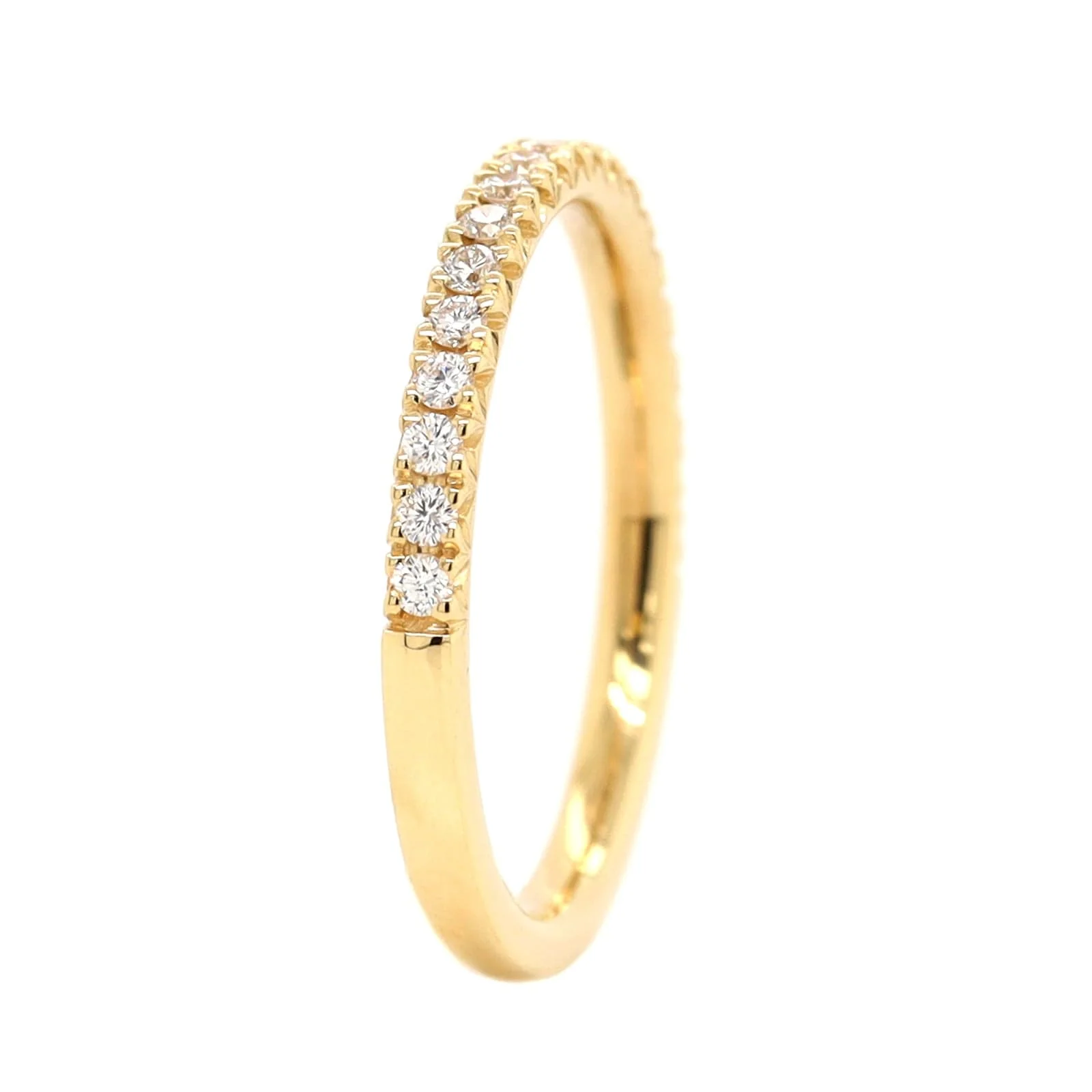 18K Yellow Gold Fishtail Diamond Band - Image 2