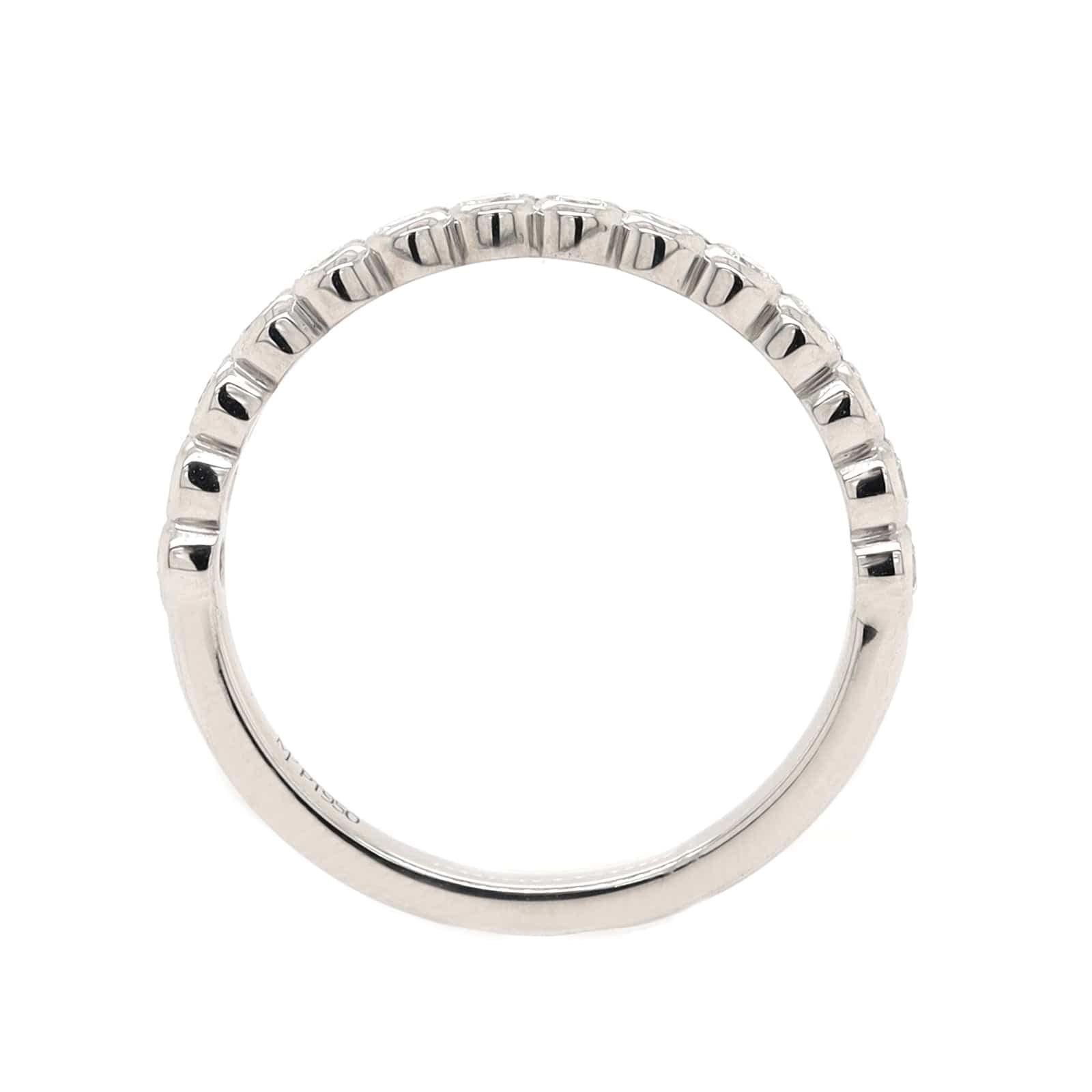 Platinum Semi Bezel Set Diamond Band - Image 3