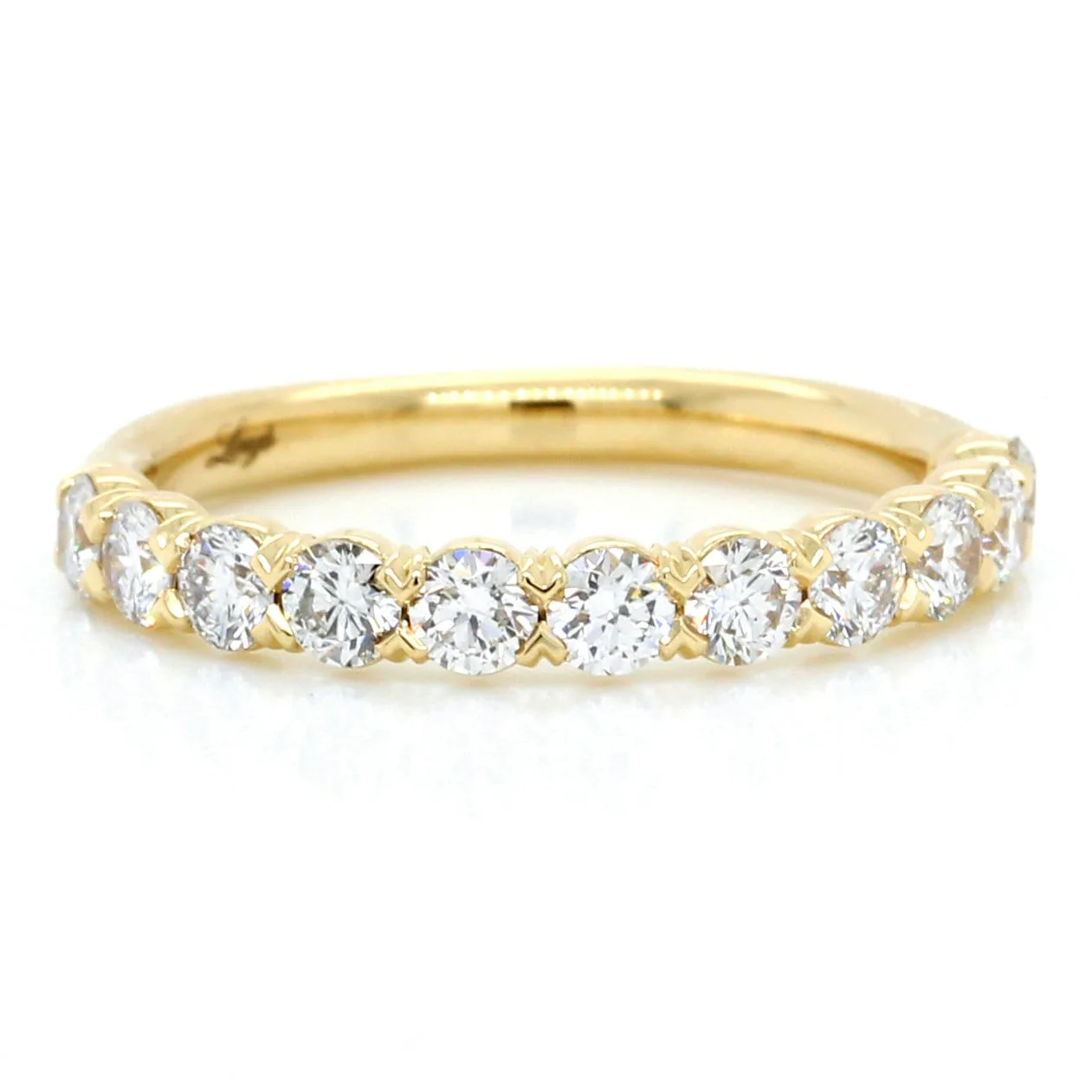 18K Yellow Gold Flush Fit Diamond Band