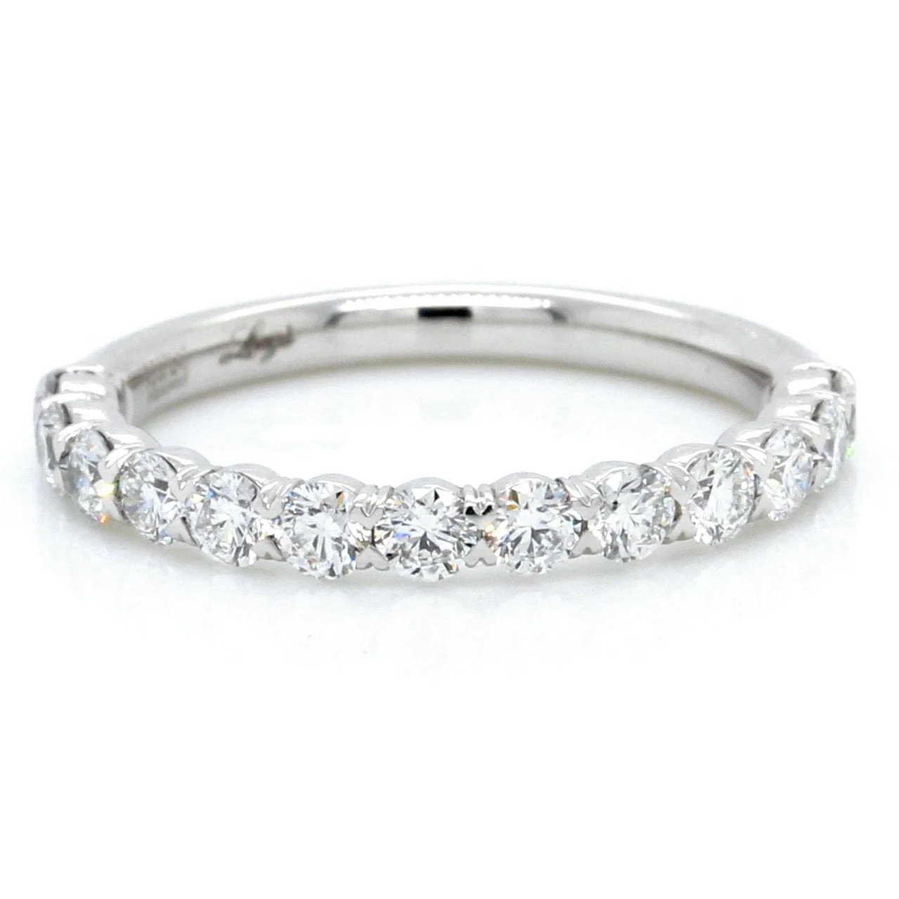 Platinum Flush Fit Prong Set Band