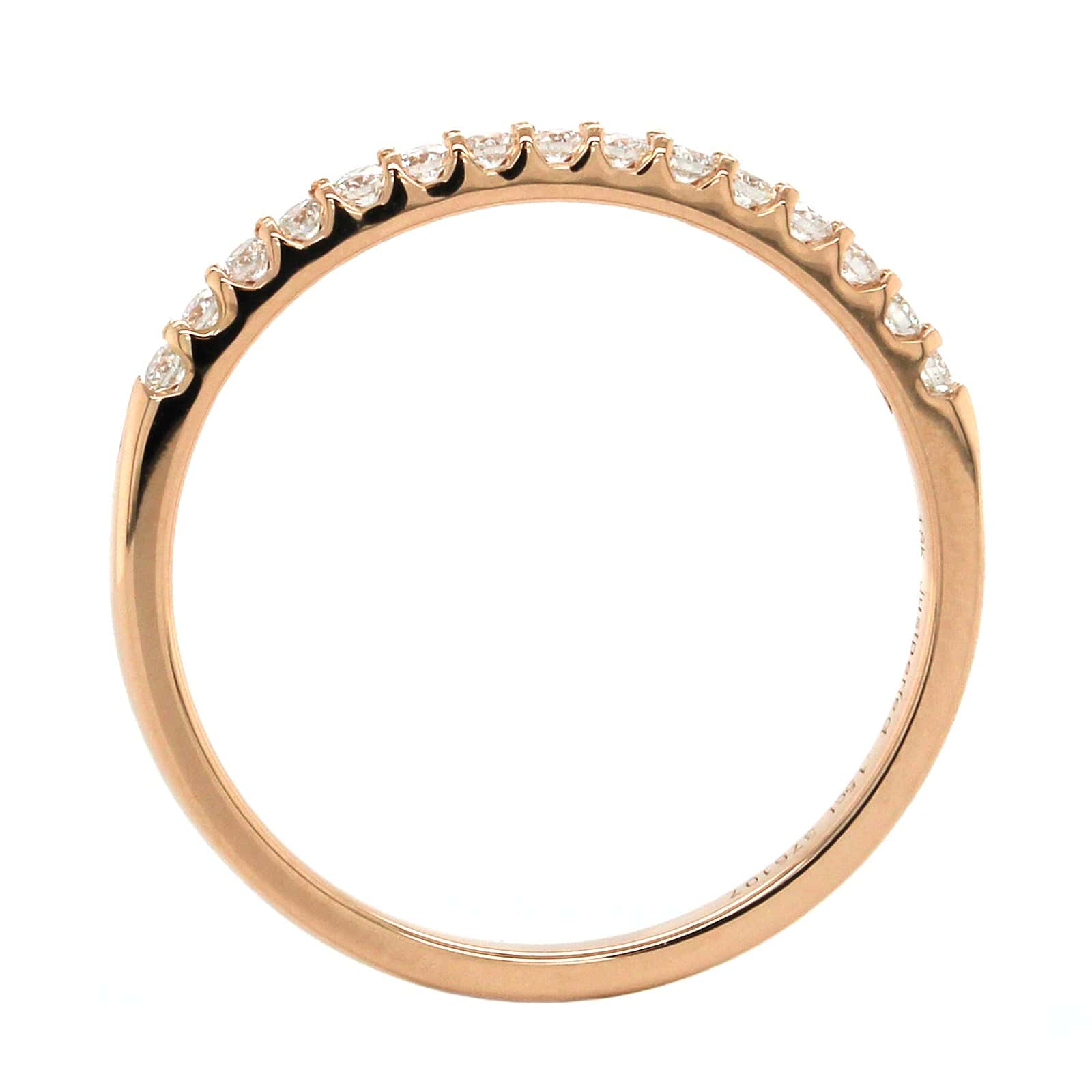 18K Rose Gold Shared Prong Diamond Band - Image 3