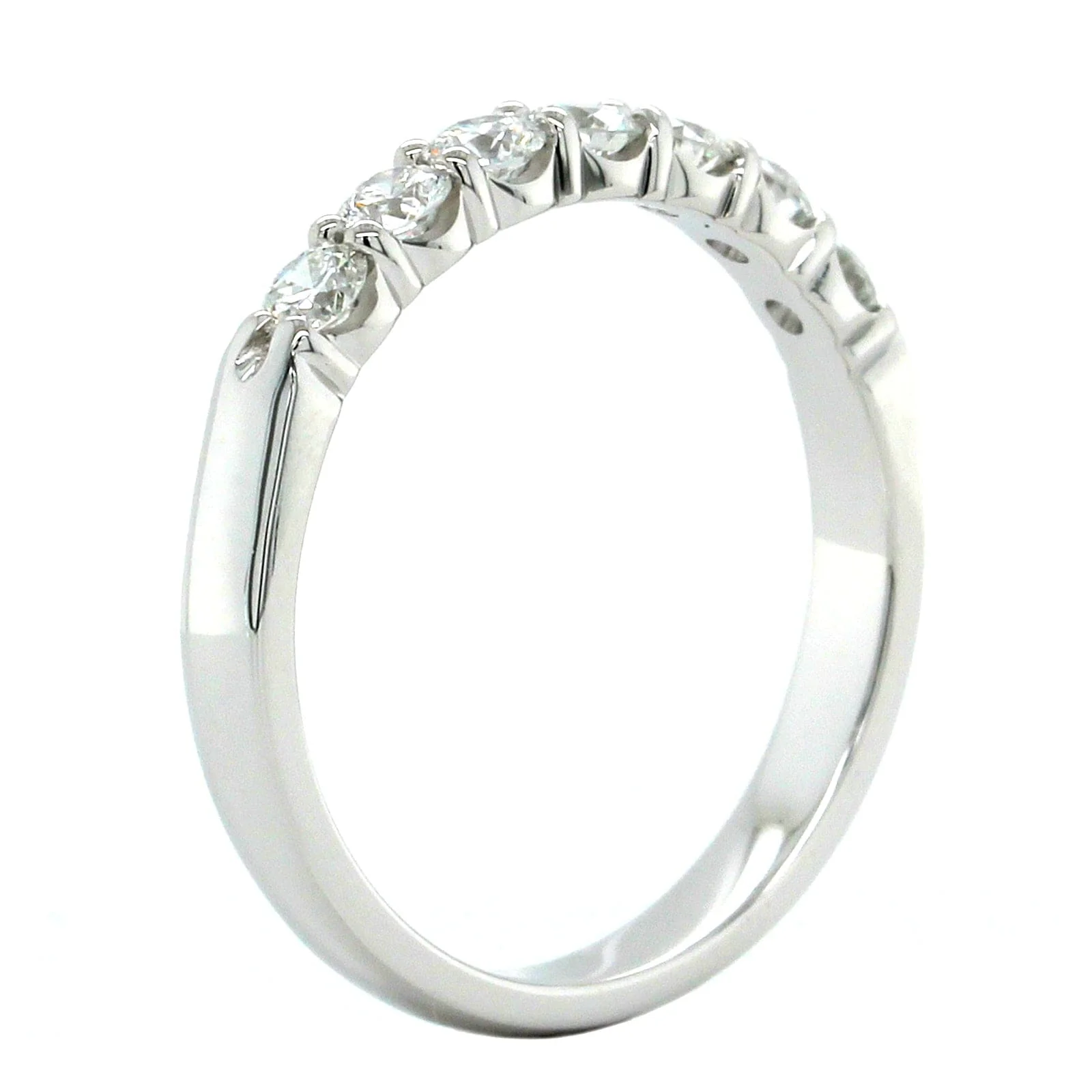 18K White Gold 7 Stone Diamond Band - Image 2