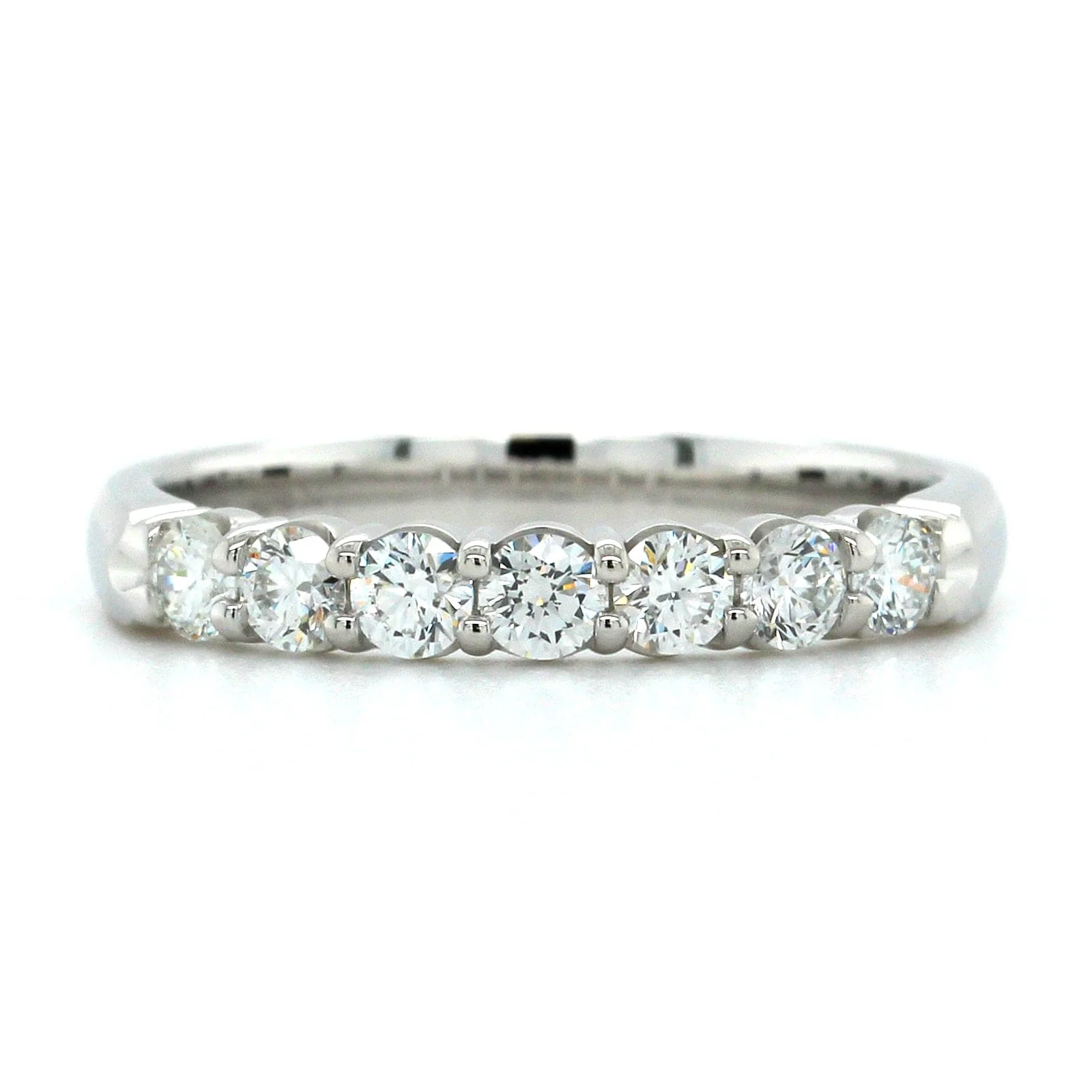 18K White Gold 7 Stone Diamond Band - Image 5