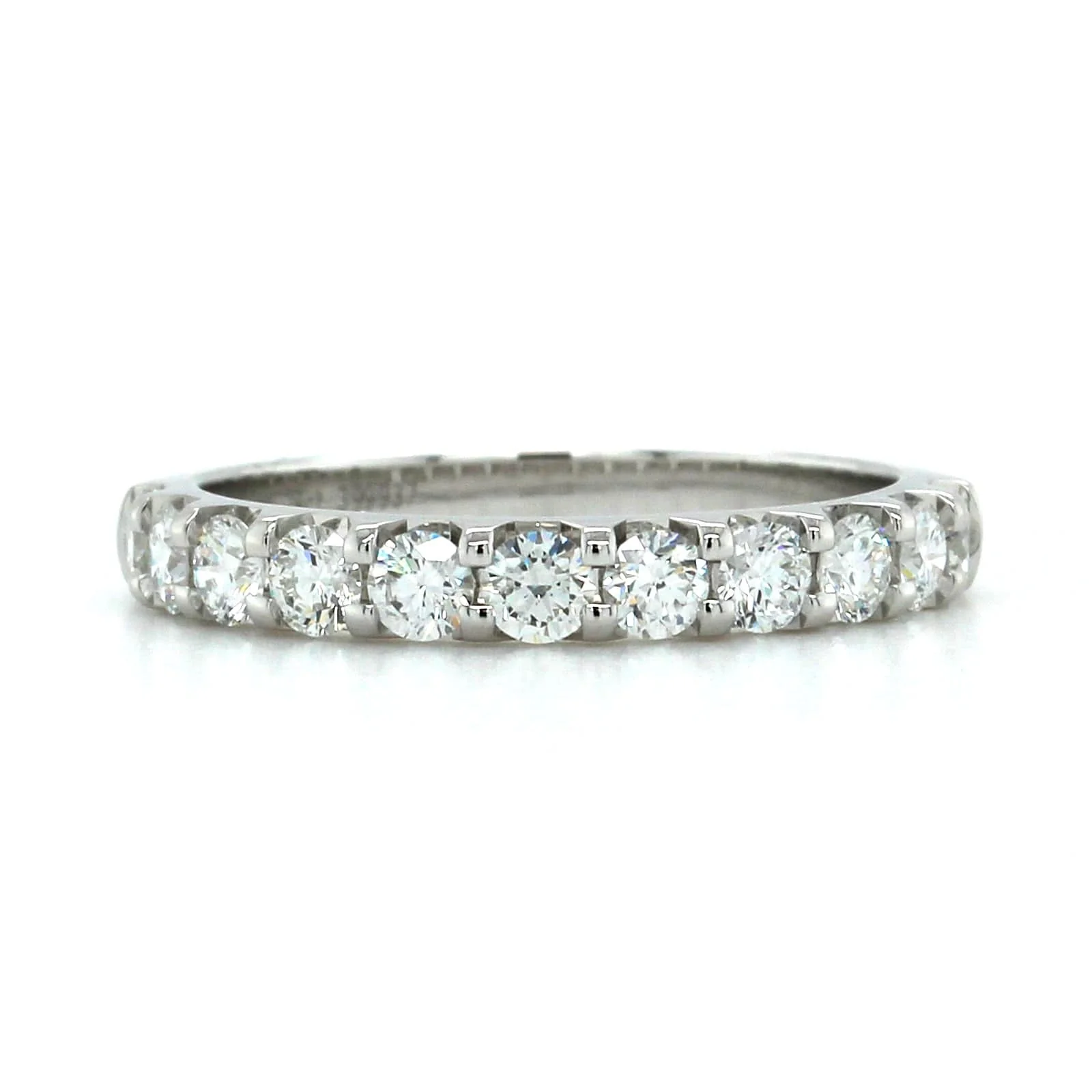 18K White Gold 11 Stone Diamond Band