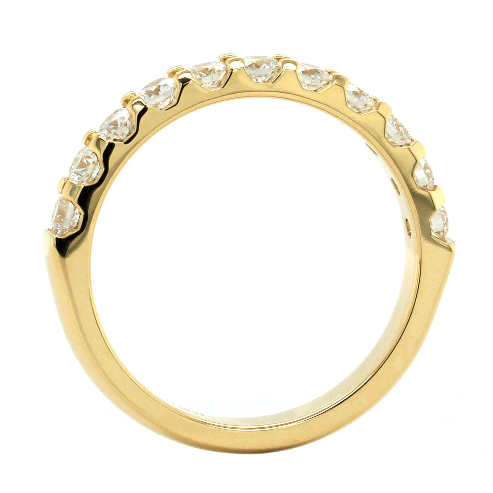 18K Yellow Gold 11 Stone Diamond Band - Image 3