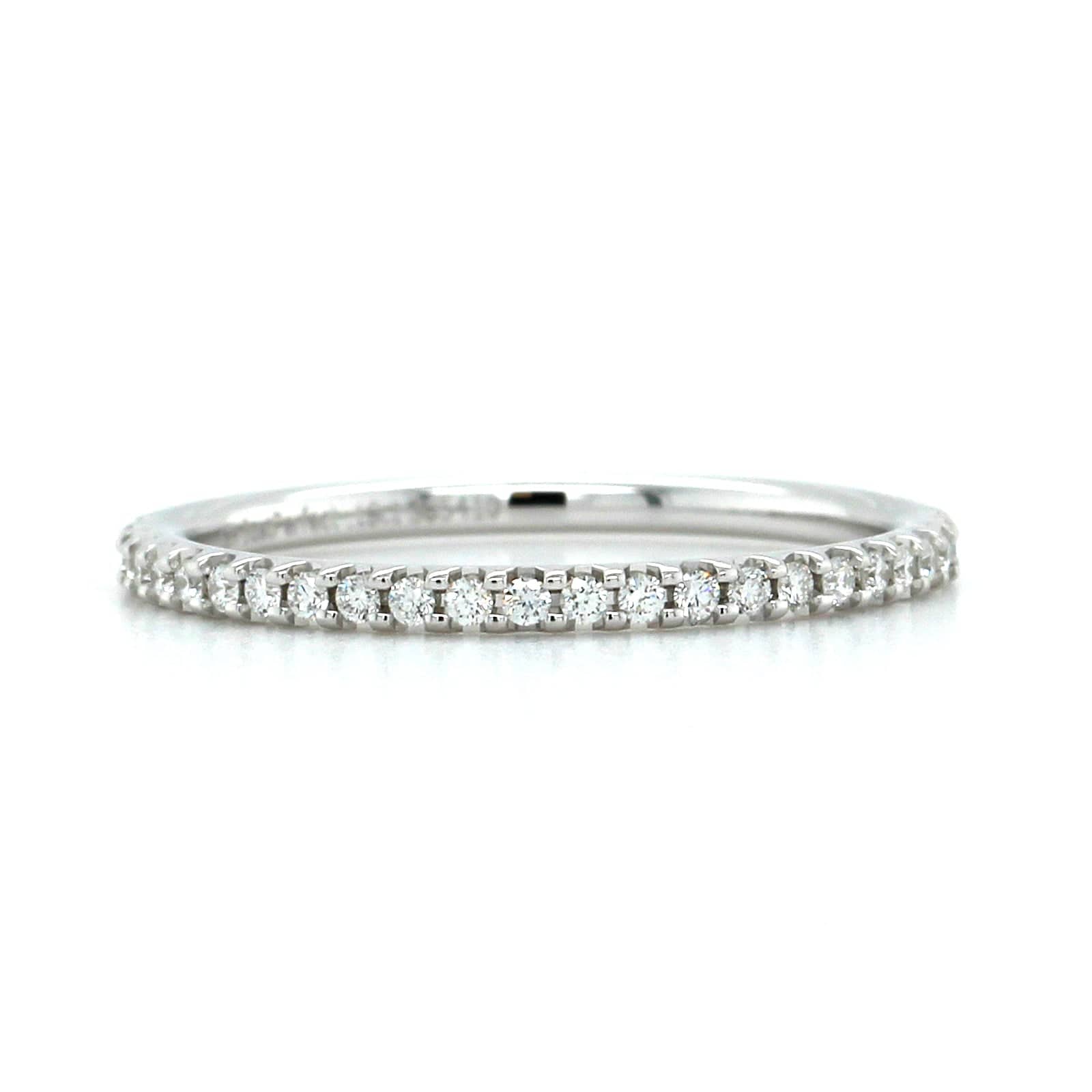 18K White Gold Shared Prong Diamond Band