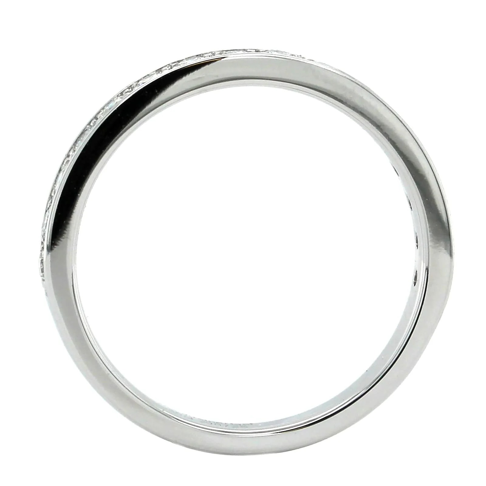 18K White Gold Bead Set 16 Stone Diamond Band - Image 3