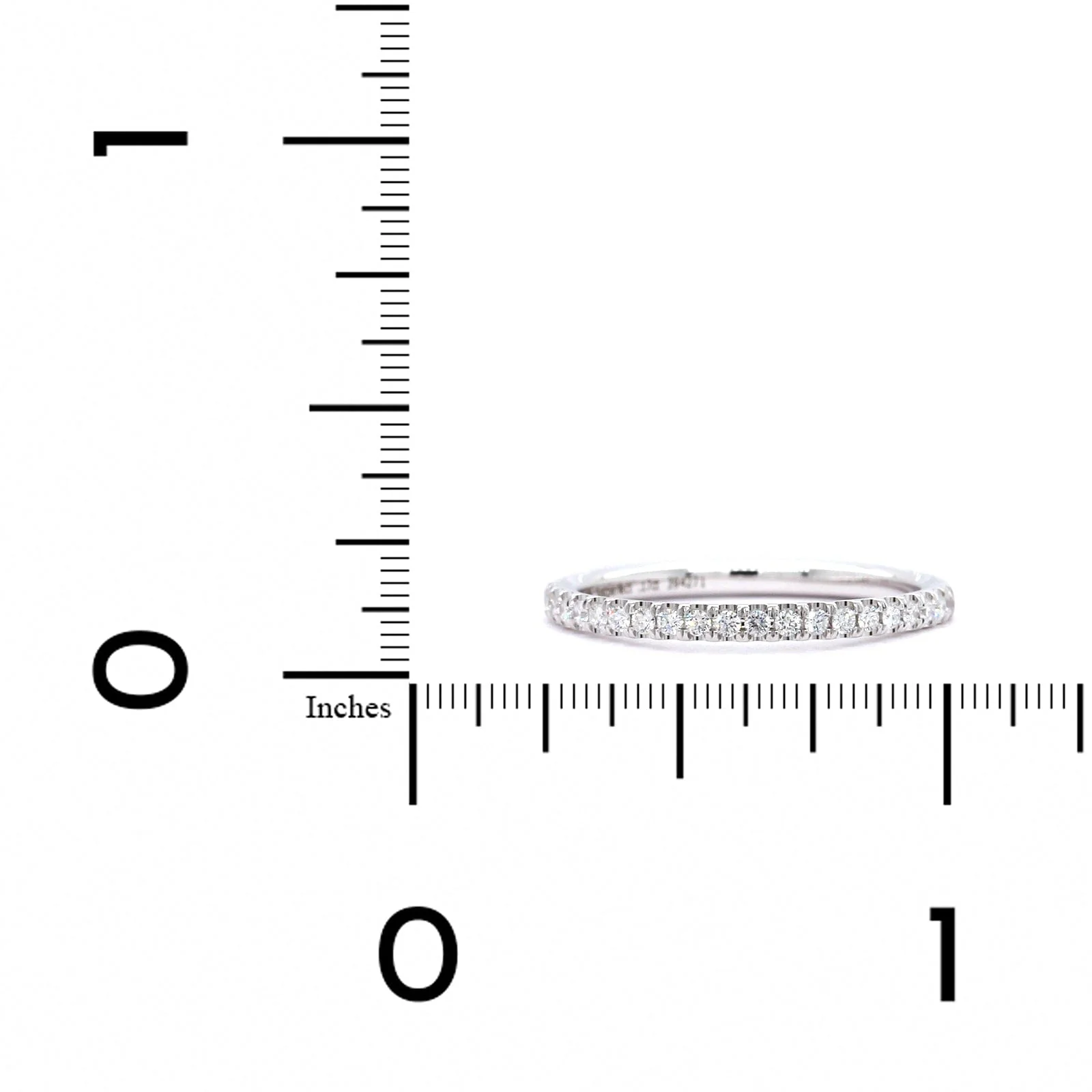 18K White Gold Prong Set Diamond Band - Image 3