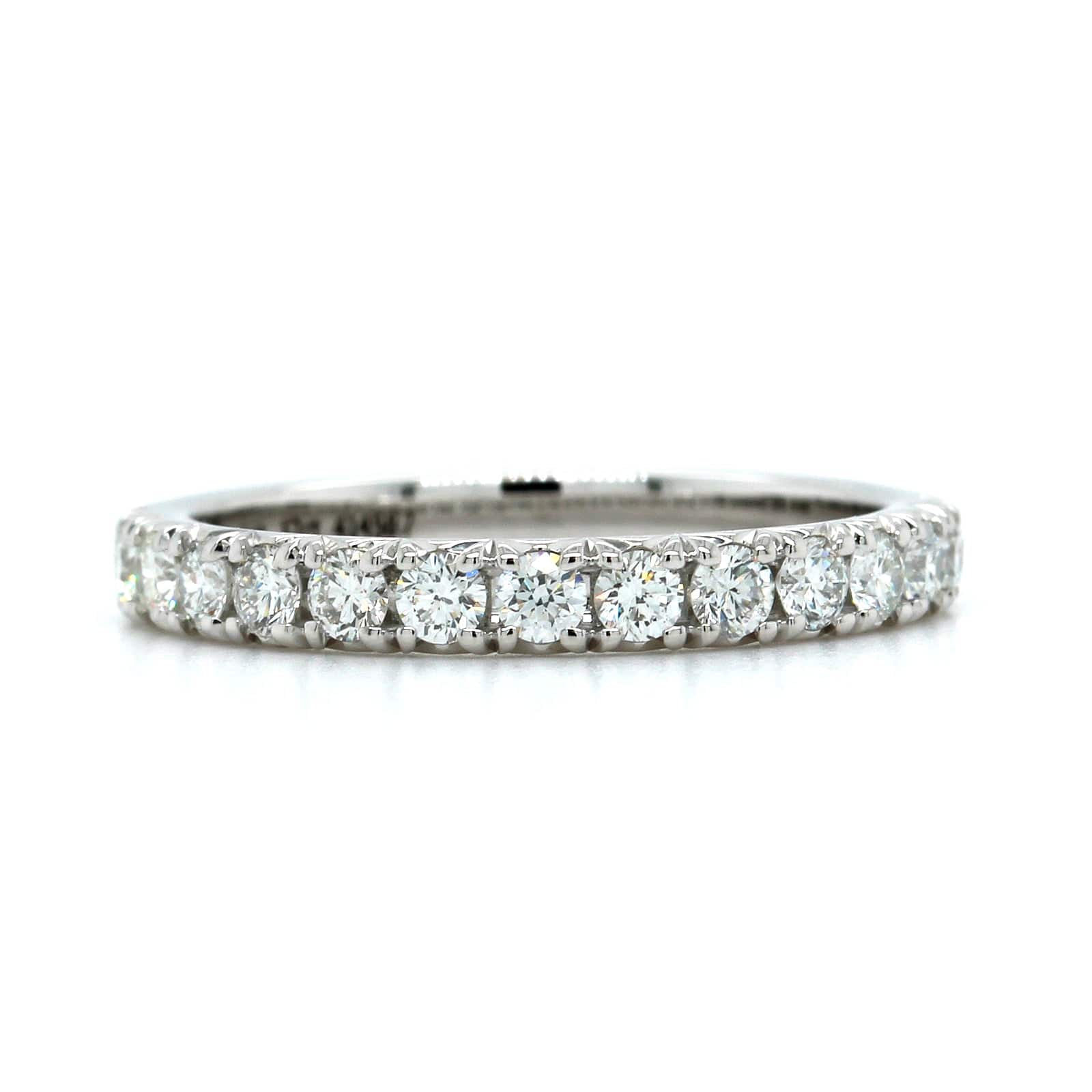 18K White Gold Shared Prong Diamond Band