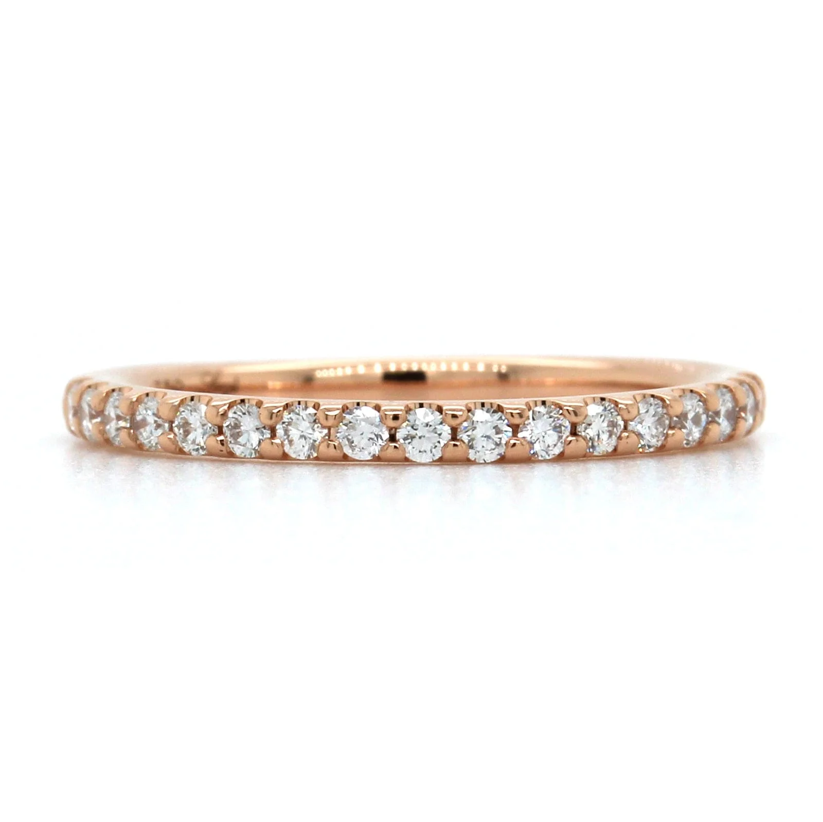 18K Rose Gold Shared Prong Diamond Band - Image 5