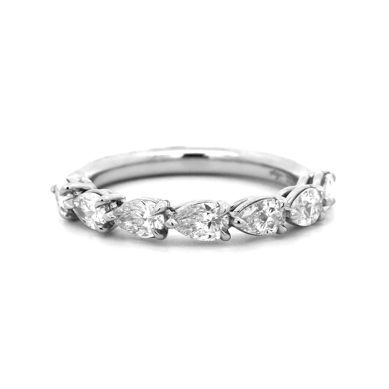 Platinum Grand Aire Pear Shaped Diamond Band