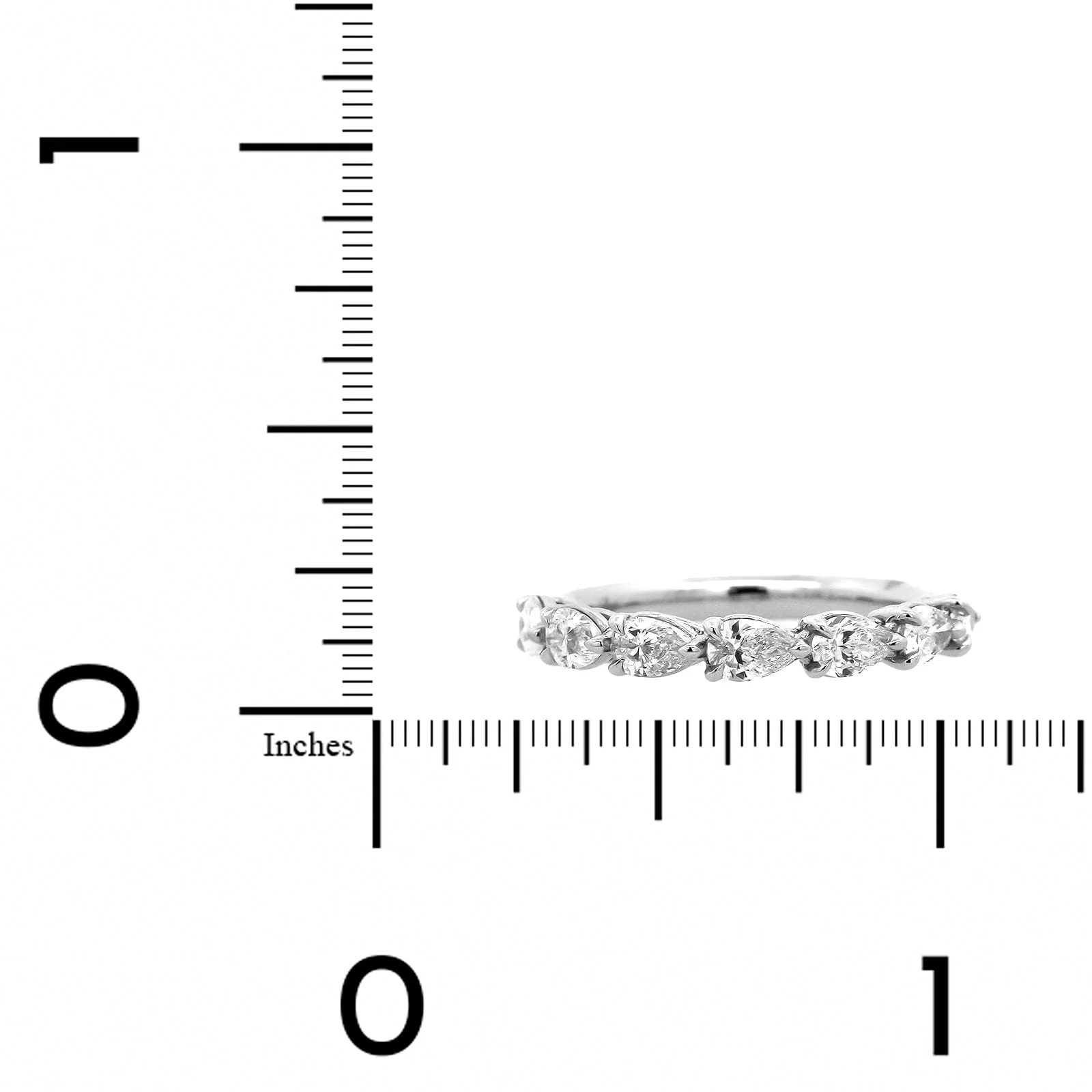 Platinum Grand Aire Pear Shaped Diamond Band - Image 4