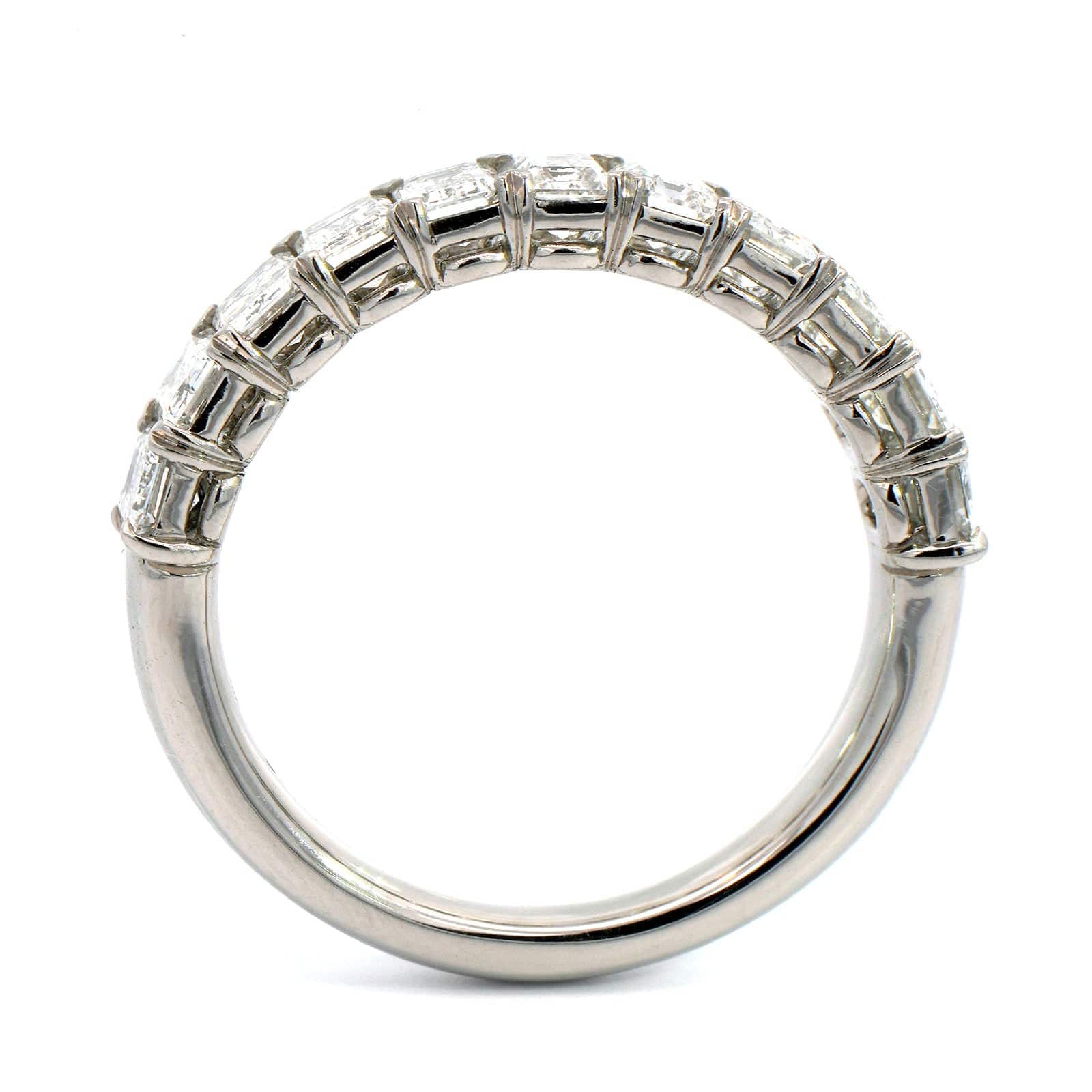 Platinum Grande Air Emerald Cut Diamond Band - Image 3