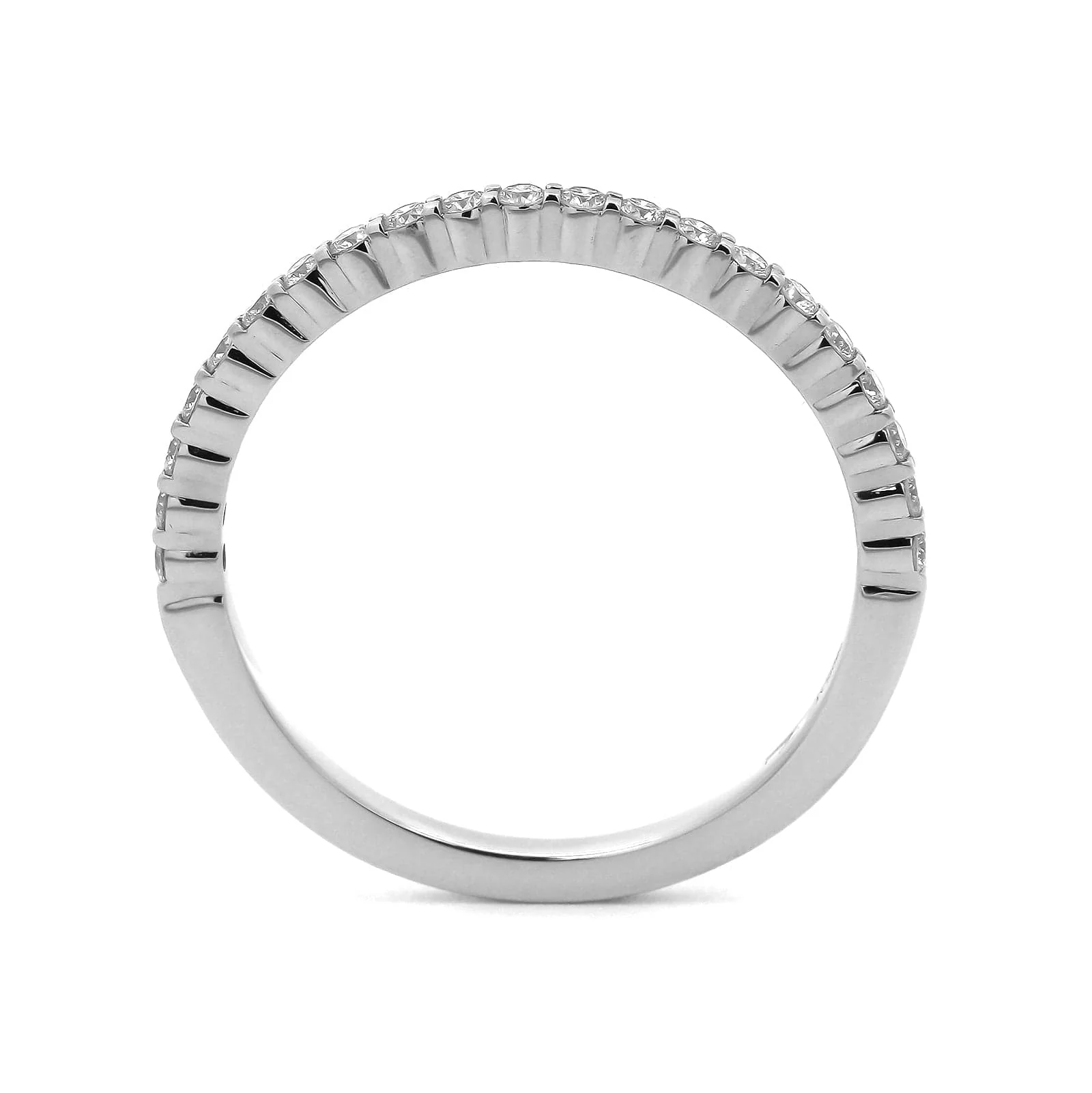 Platinum Classic Shared Prong Round Diamond Band - Image 3
