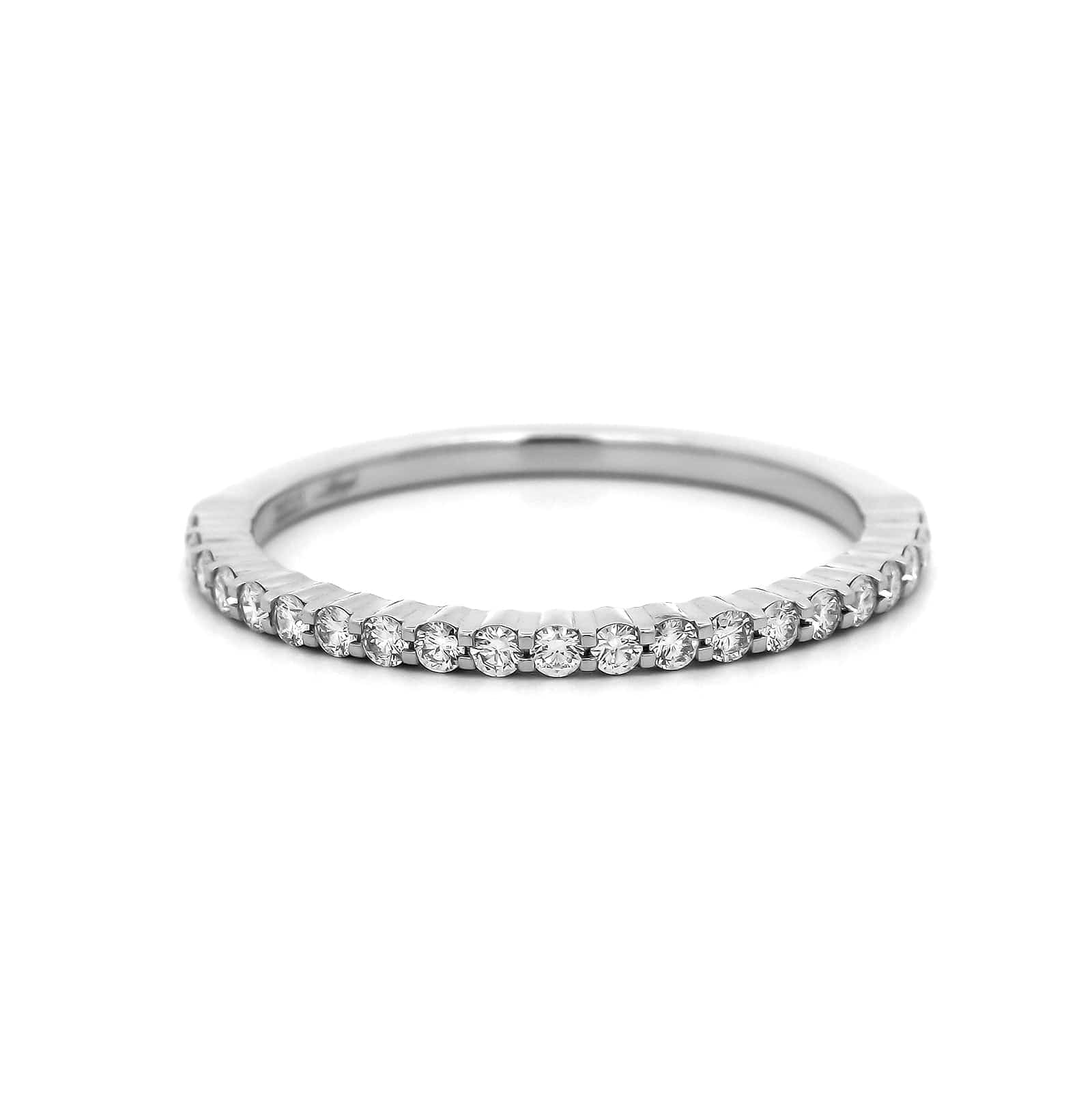 Platinum Classic Shared Prong Round Diamond Band - Image 5