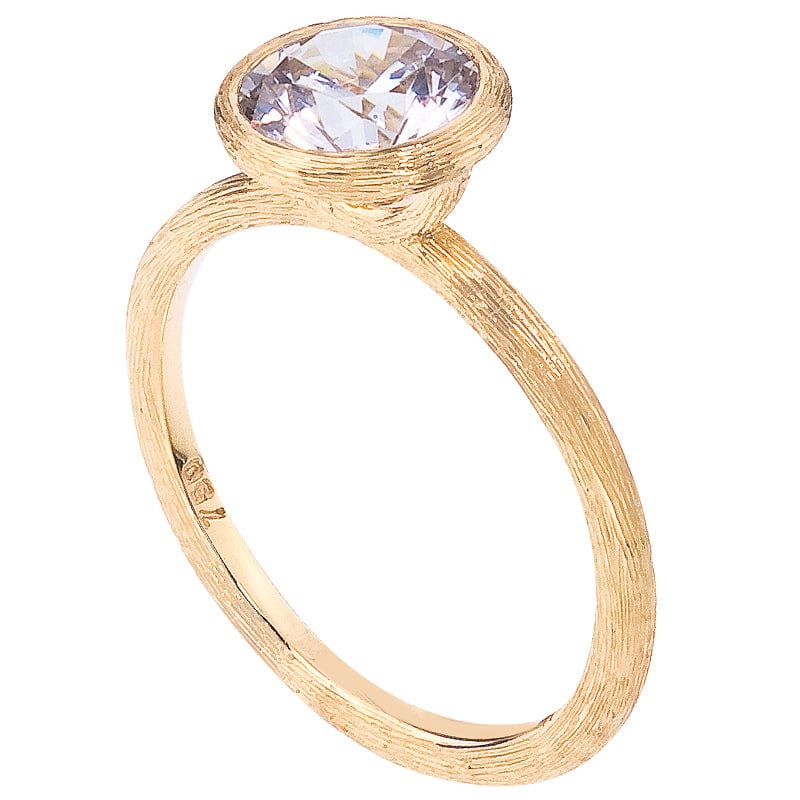 18K Yellow Gold Bezel-Set Engagement Ring Setting - Image 3