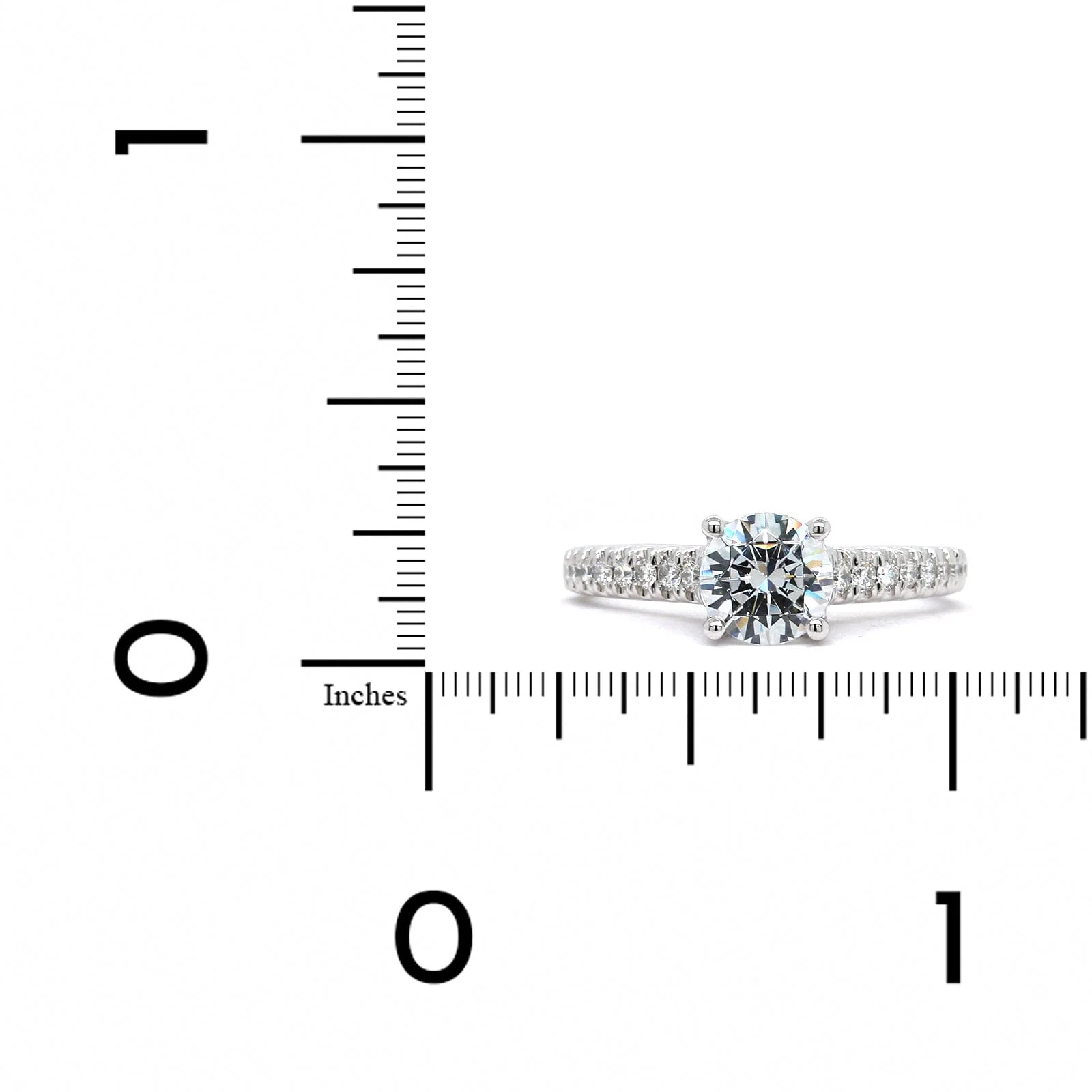 Platinum Pave Diamond Engagement Ring Setting - Image 3