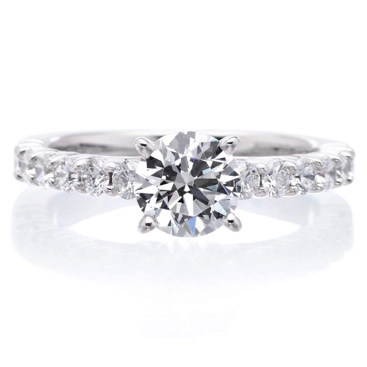 18K White Gold Ella Engagement Ring Setting