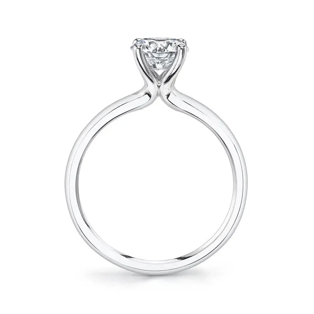 18K White Gold Solitaire Engagement Ring Setting - Image 2