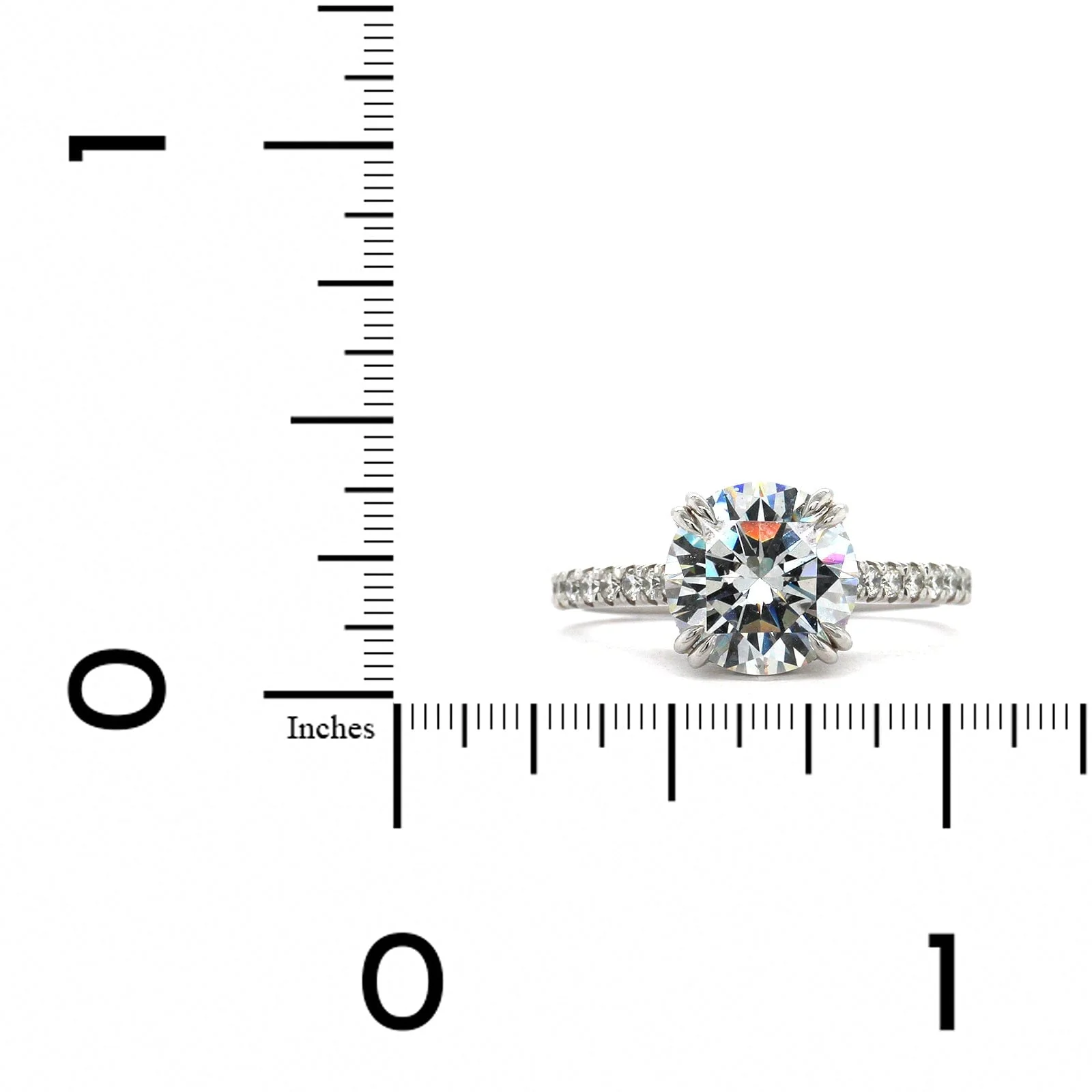 Platinum 4 Prong Diamond Engagement Ring Setting - Image 3