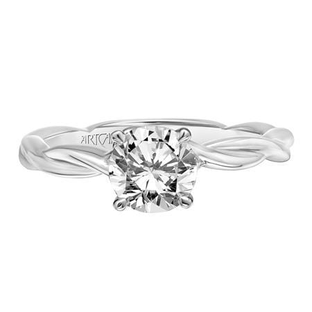 Platinum Twist Diamond Gallery Engagement Ring Setting