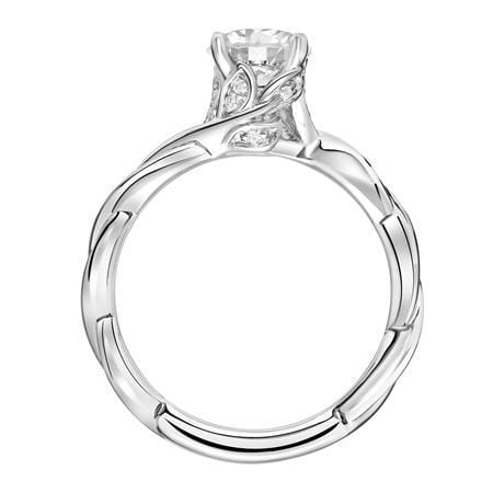 Platinum Twist Diamond Gallery Engagement Ring Setting - Image 2