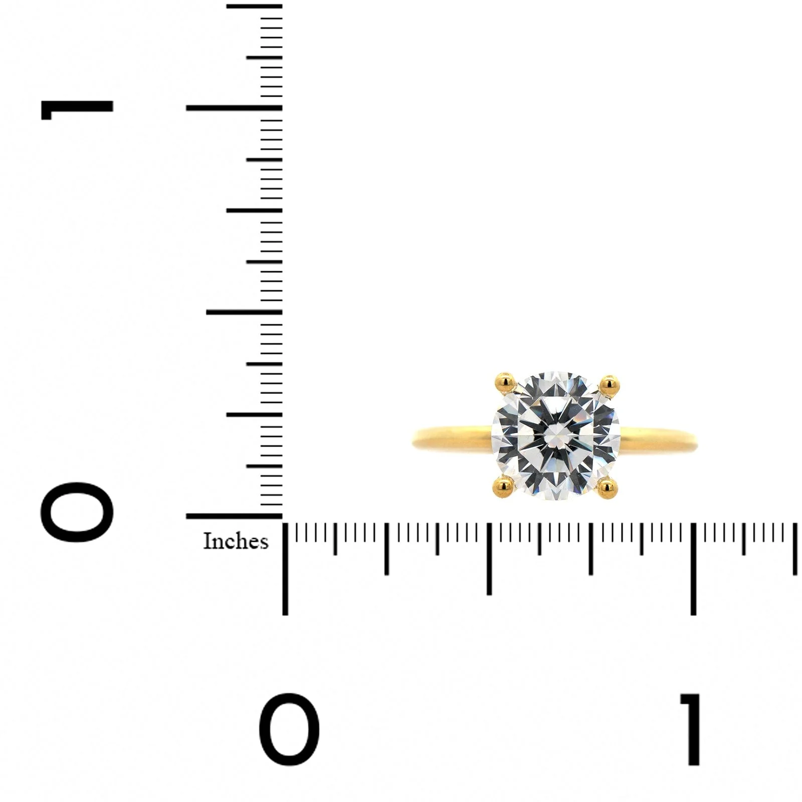 18K Yellow Gold Solitaire Diamond Engagement Ring Setting - Image 4