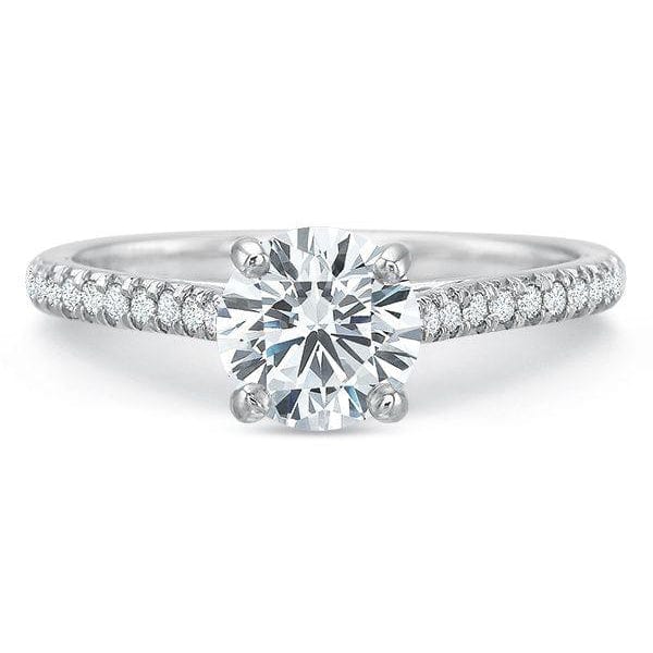 18K Rose Gold New Aire Shared Prong Engagement Ring Setting - Image 6