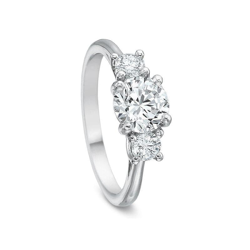 Platinum New Aire 3 Stone Engagement Ring Setting - Image 3