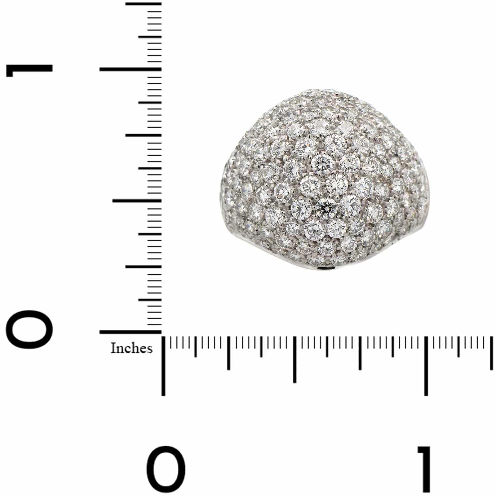 Leo Pizzo 18K White Gold Pave Diamond Dome Ring - Image 3