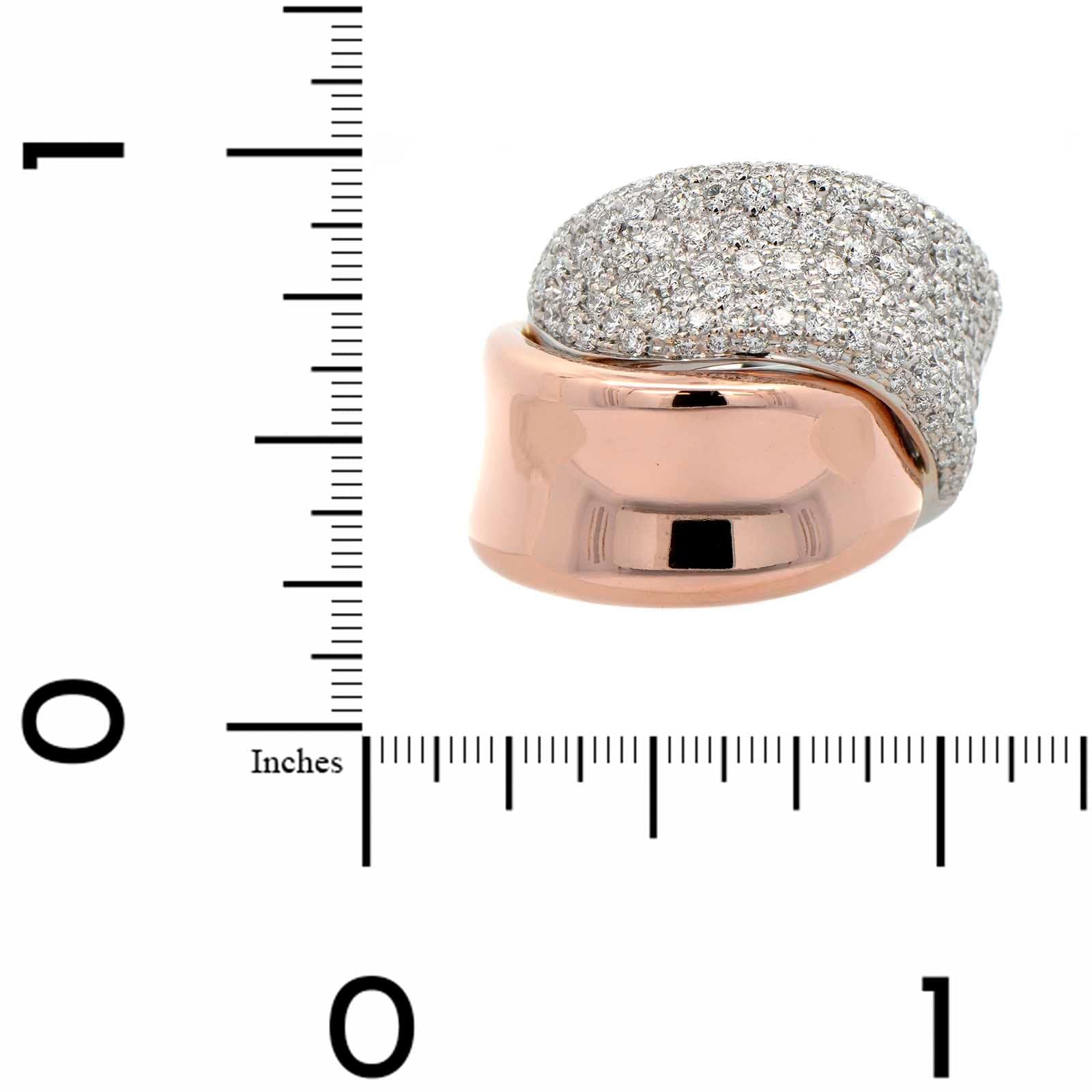 Leo Pizzo 18K Yellow and White Gold Pave Diamond Wide X Ring - Image 3