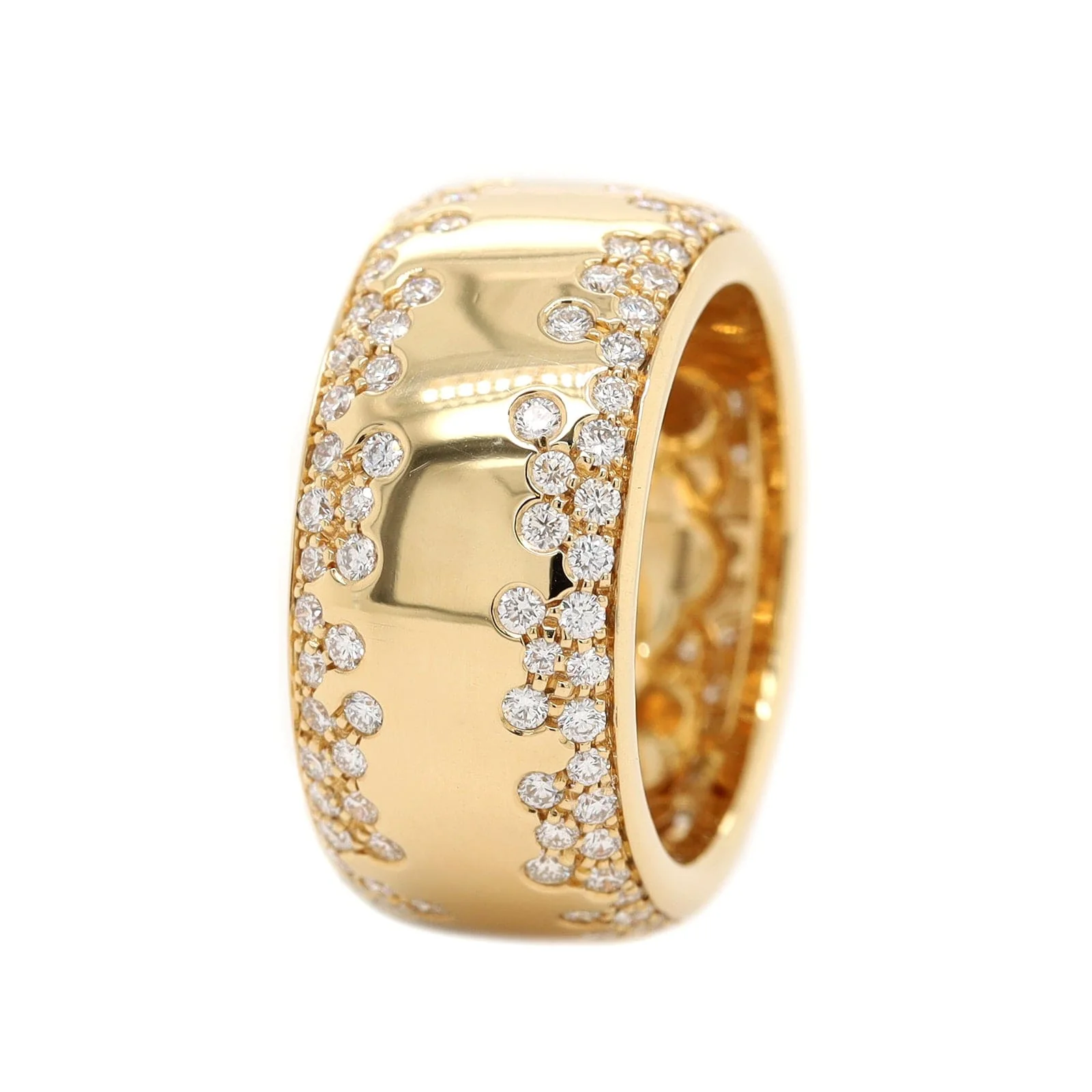 Leo Pizzo 18K Yellow Gold Flush and Star Set Diamond Ring - Image 2